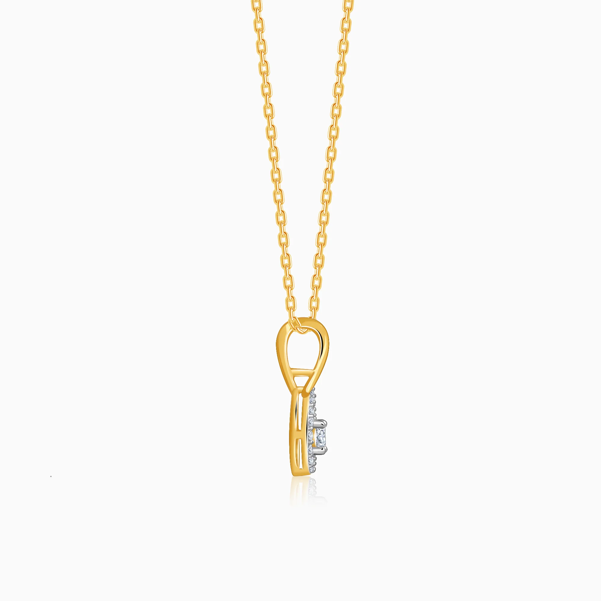 Gold Infinite Drop Lab Grown Diamond Pendant - Image 5