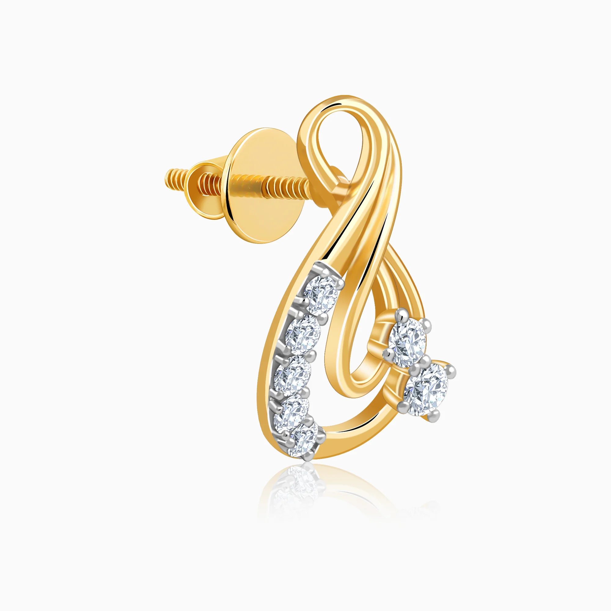 Gold Infinitude Lab Grown Diamond Earrings - Image 4