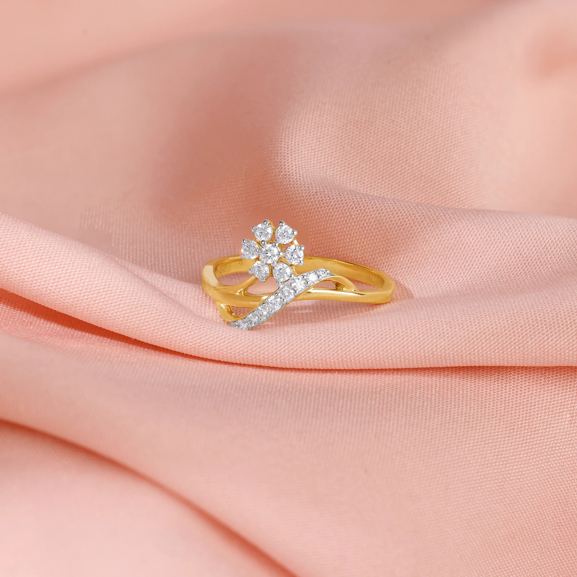 Gold Infinity Bloom Lab Grown Diamond Ring - Image 2