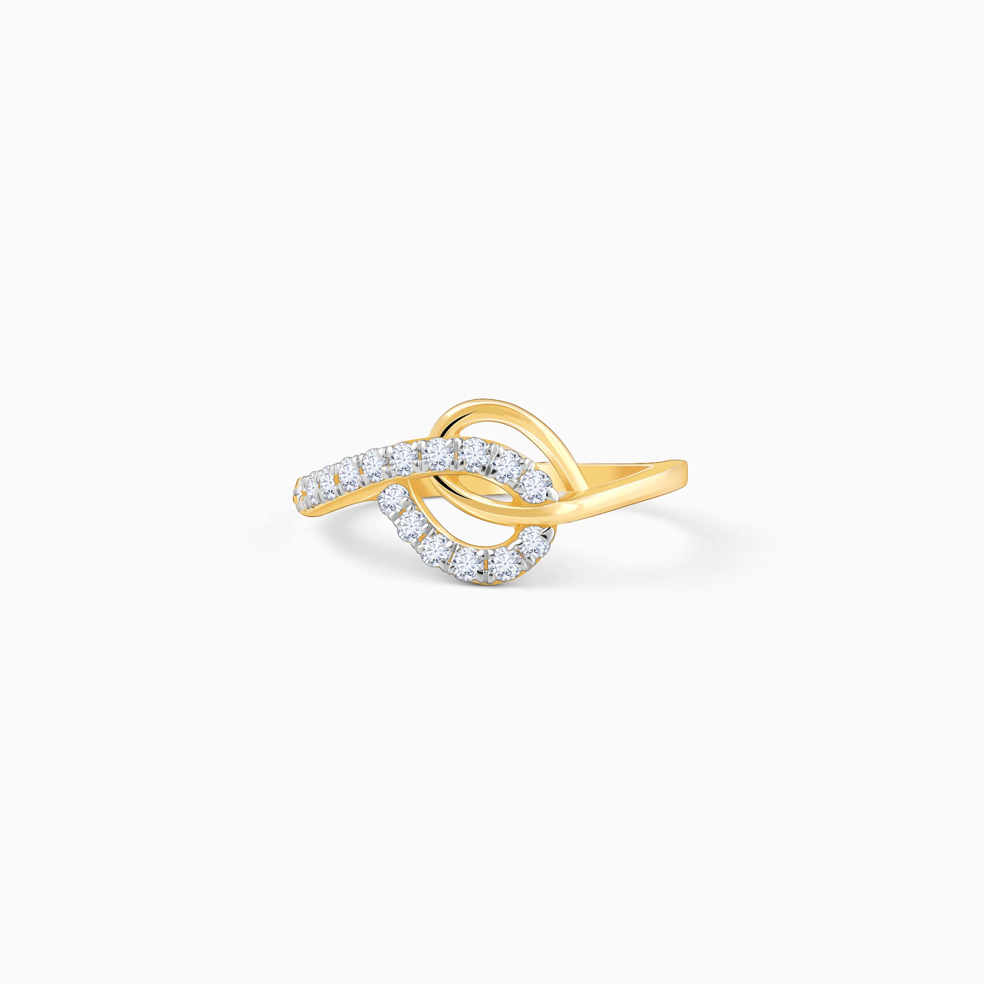 Gold Interlocking Lab Grown Diamond Ring