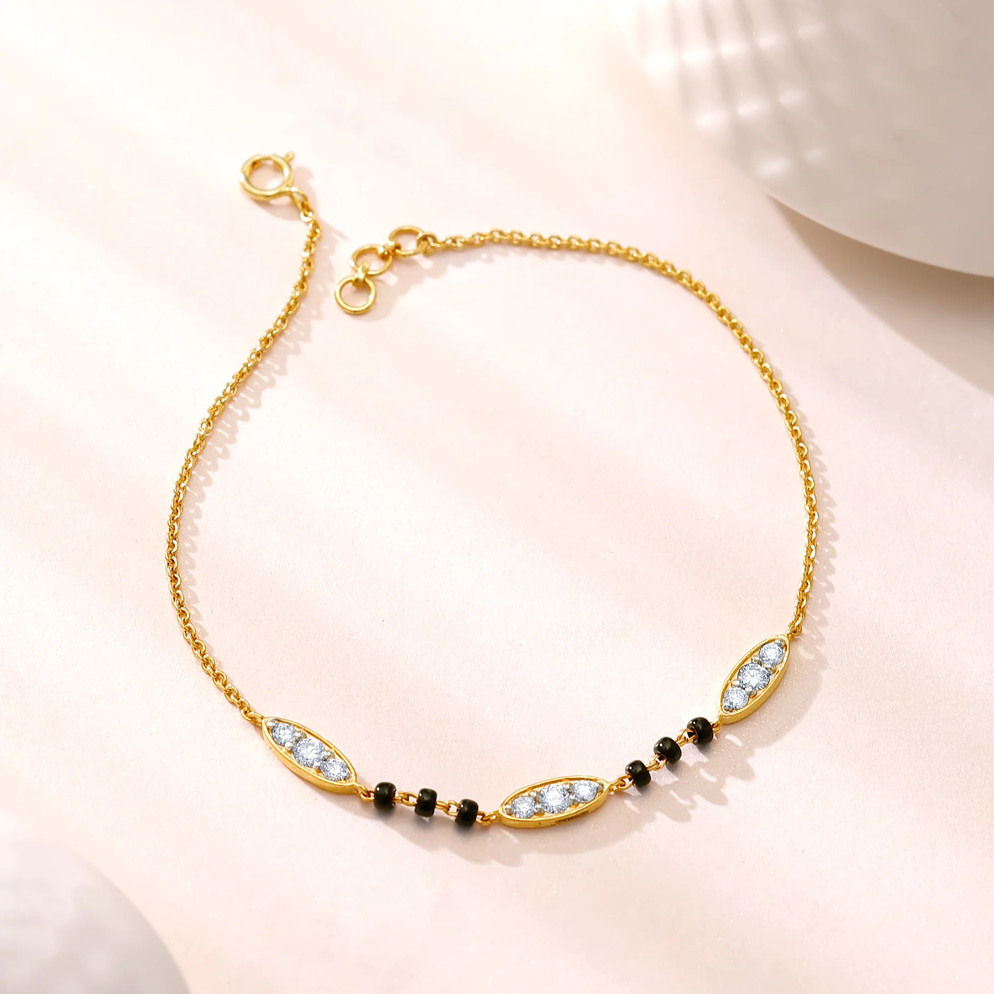 Gold Isha Diamond Mangalsutra Bracelet - Image 2