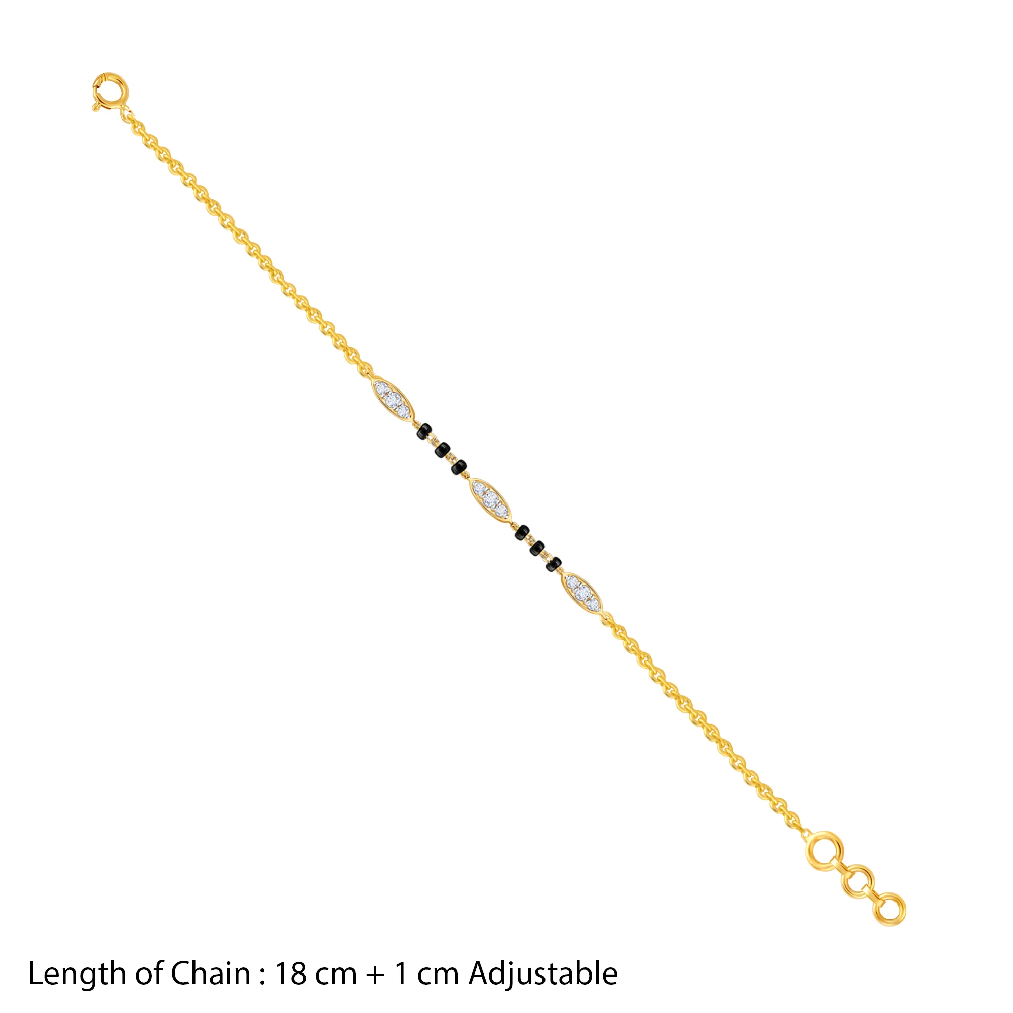 Gold Isha Diamond Mangalsutra Bracelet - Image 4