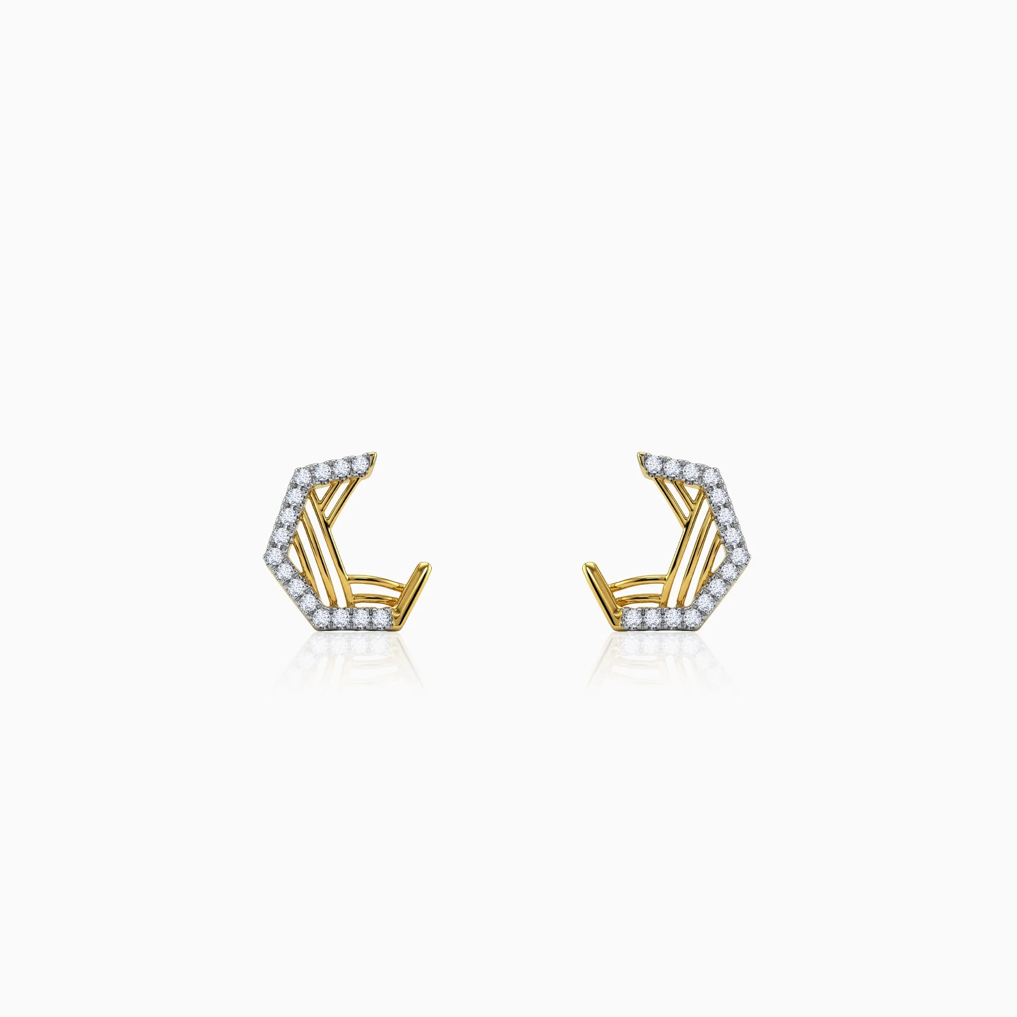 Gold Leoni Lab Grown Diamond Earrings