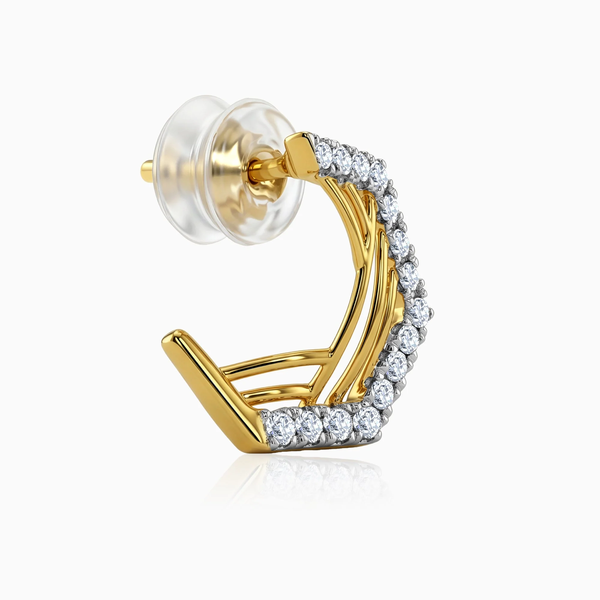Gold Leoni Lab Grown Diamond Earrings - Image 4