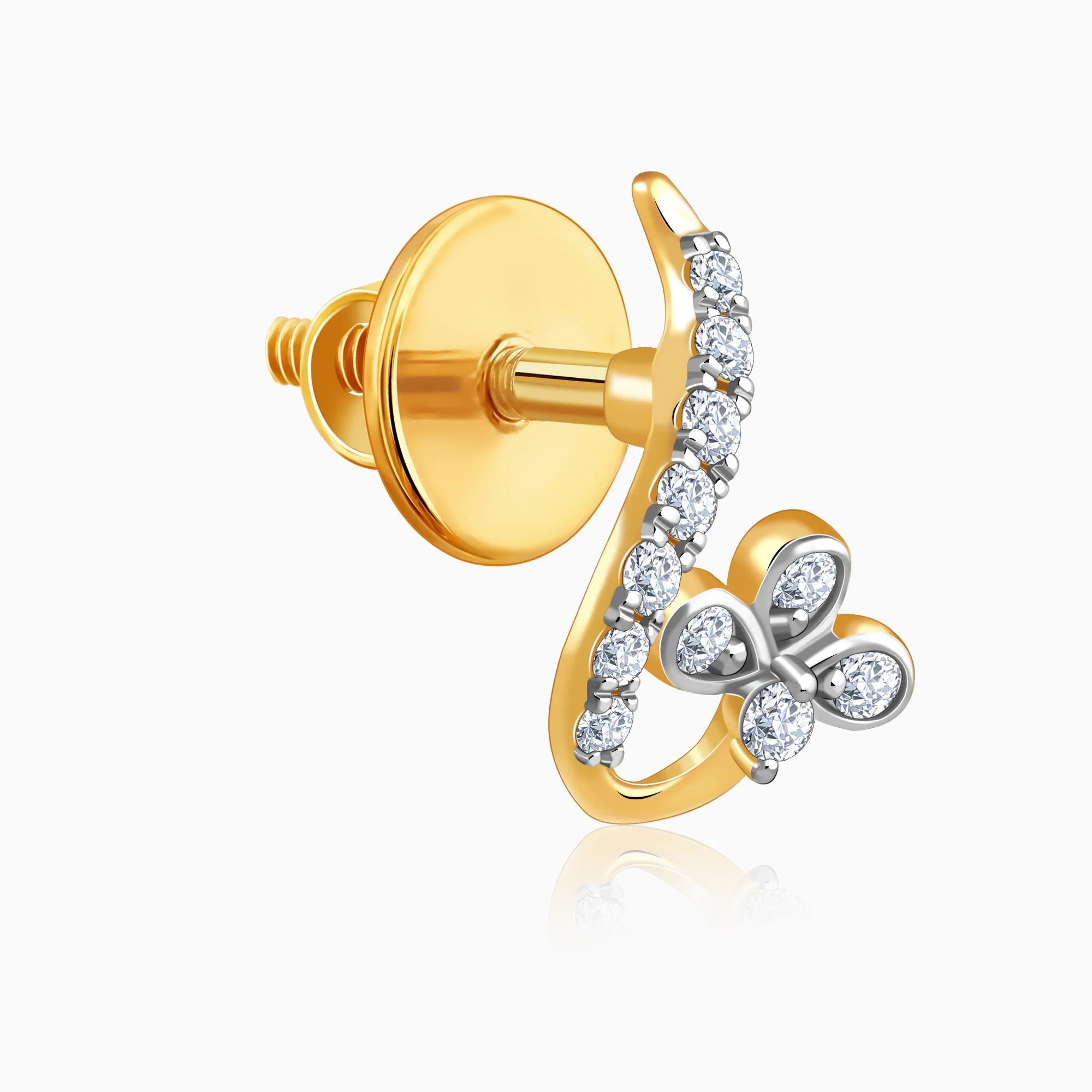 Gold Liora Lab Grown Diamond Earrings - Image 4