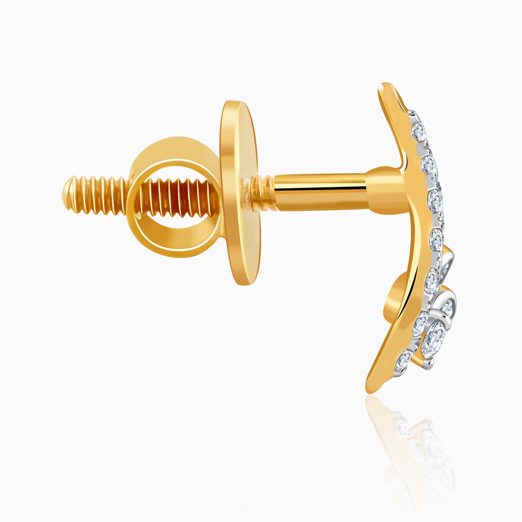 Gold Liora Lab Grown Diamond Earrings - Image 5