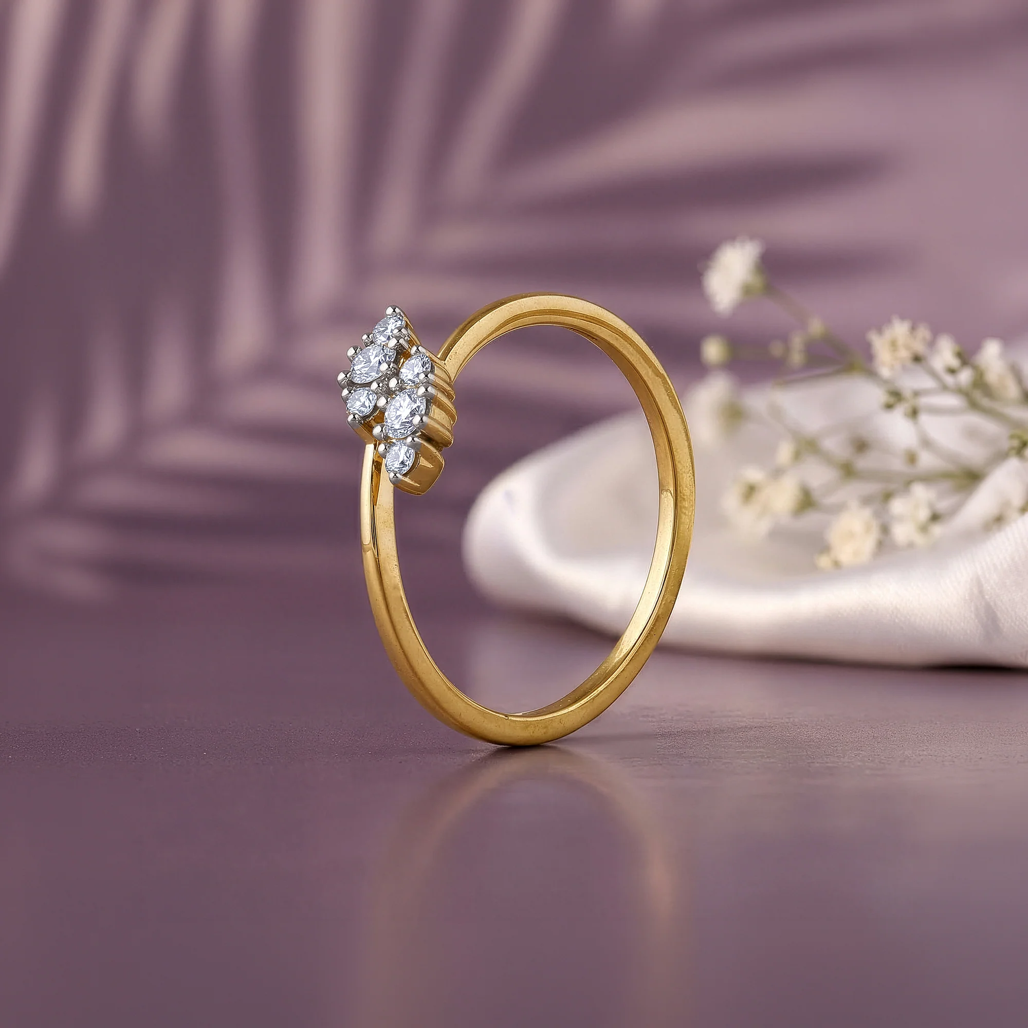 Gold Liora Twist Lab Grown Diamond Ring (Size 12) - Image 2