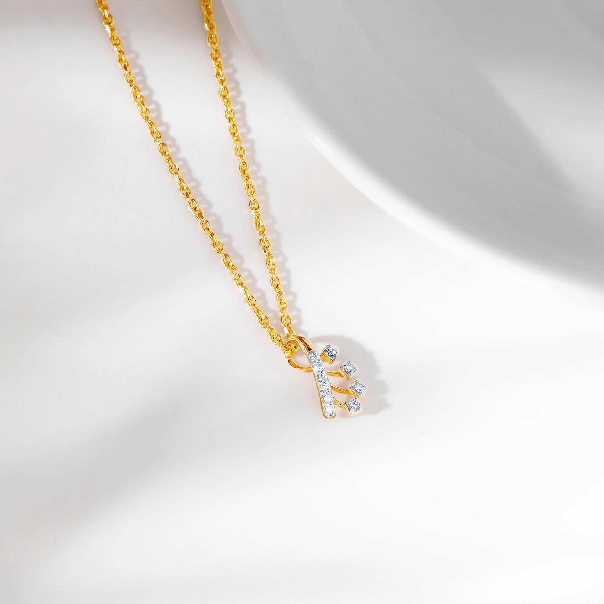 Gold Loop Diamond Pendant - Image 2