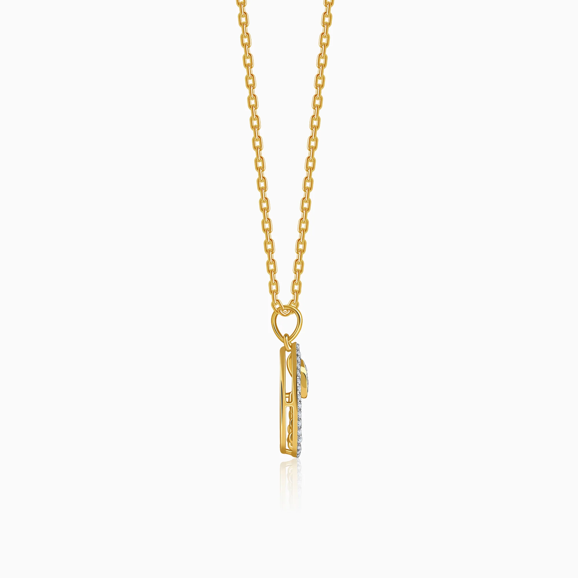 Gold Luma Teardrop Lab Grown Diamond Pendant - Image 5
