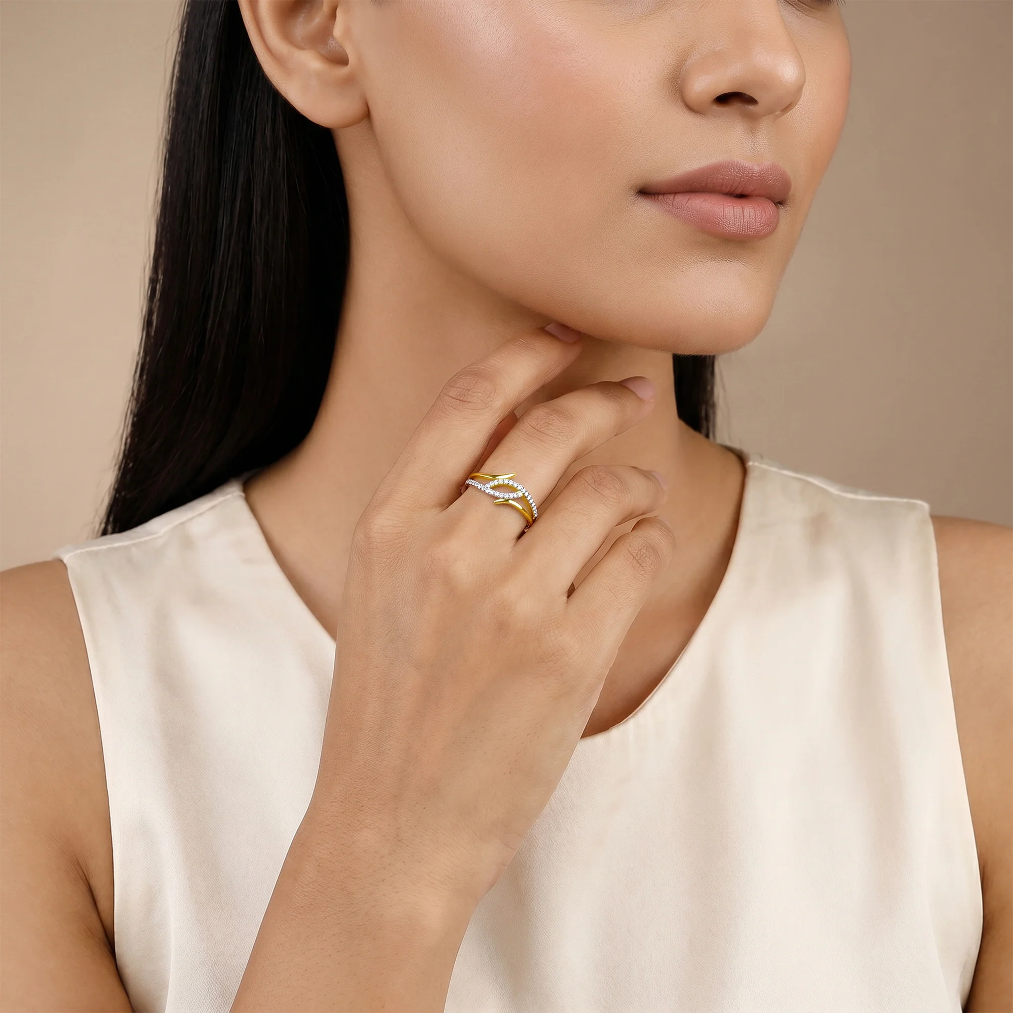 Gold Lumen Gaze Lab Grown Diamond Ring (Size 12) - Image 3