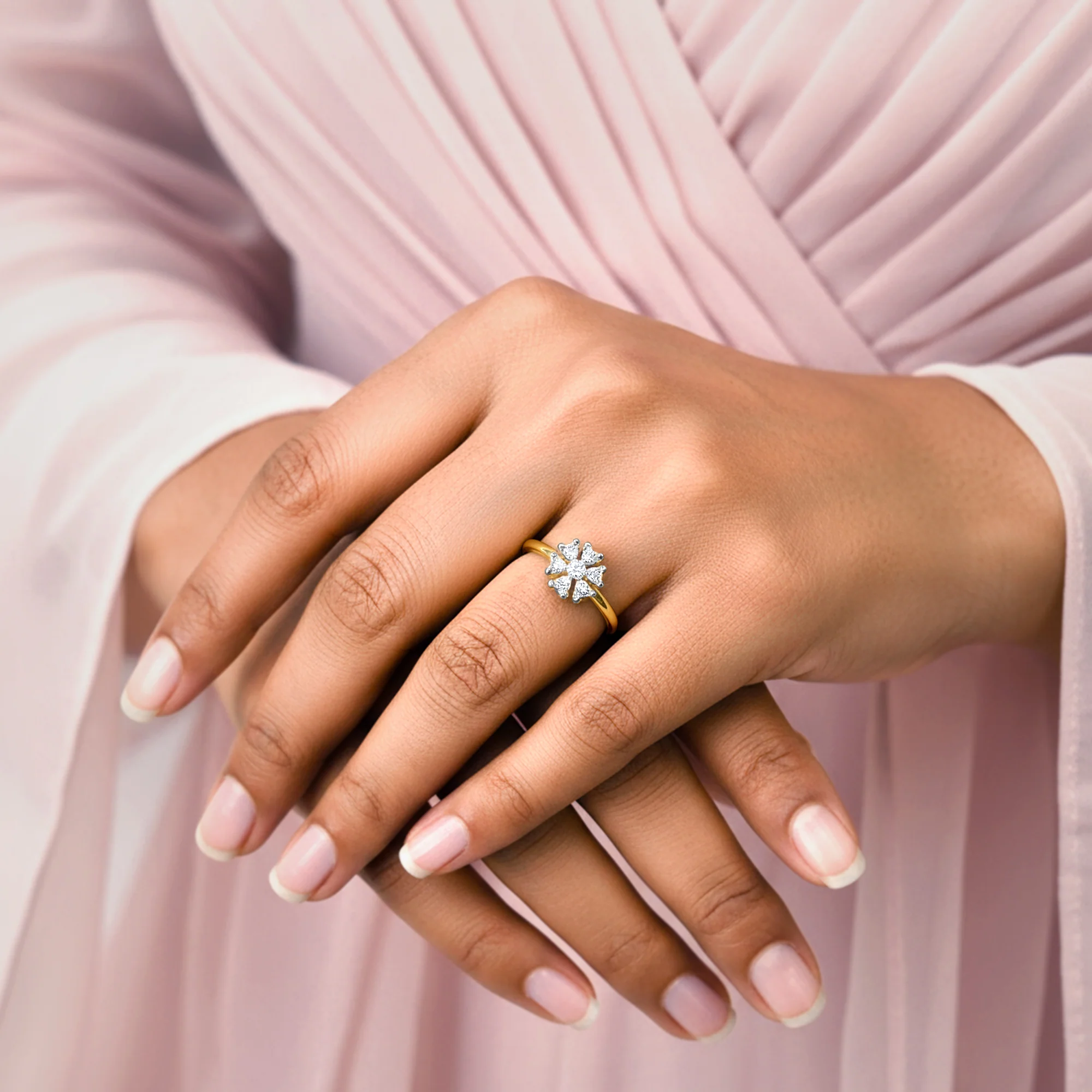 Gold Lumière Bloom Lab Grown Diamond Ring - Image 3