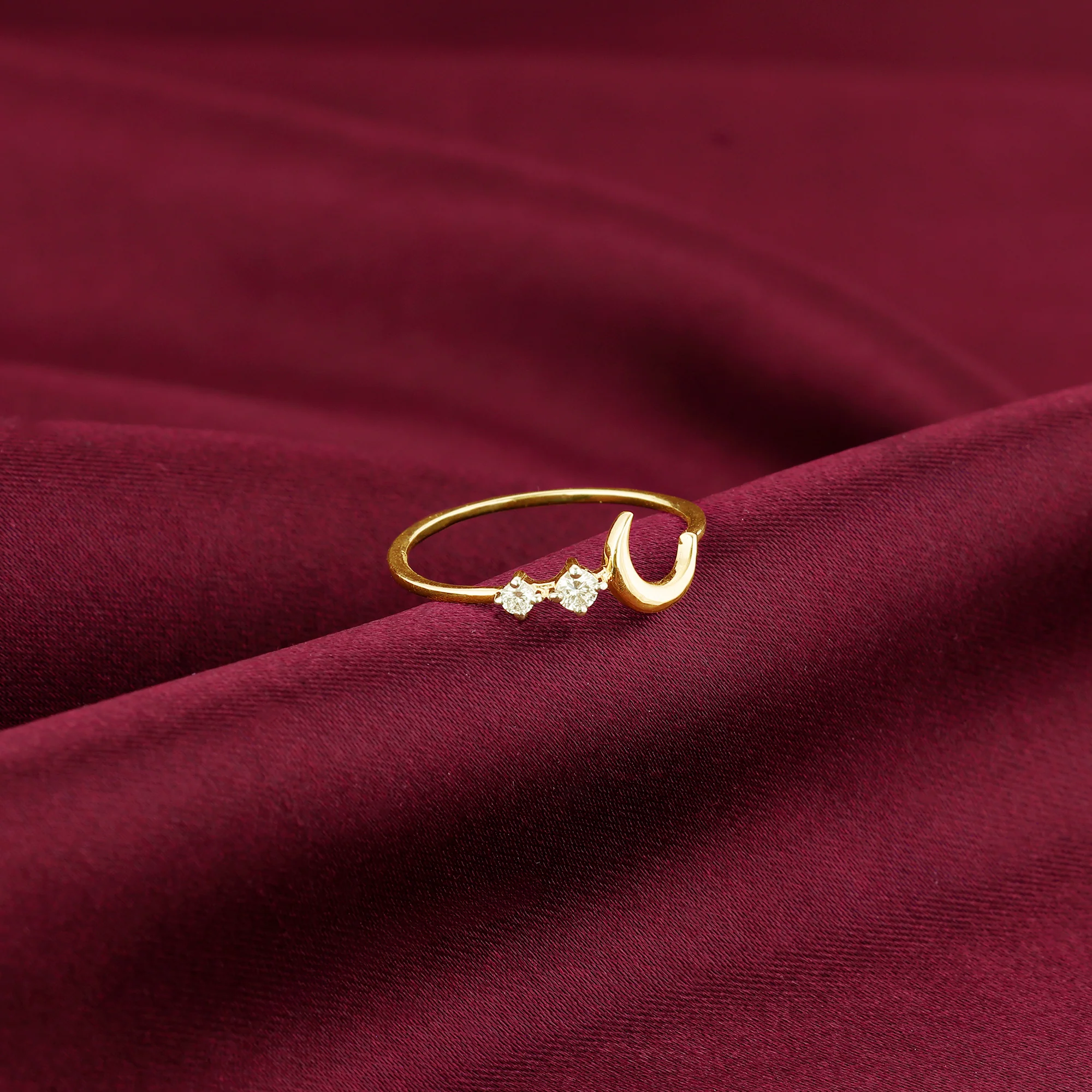Gold Luna Diamond Ring - Image 2
