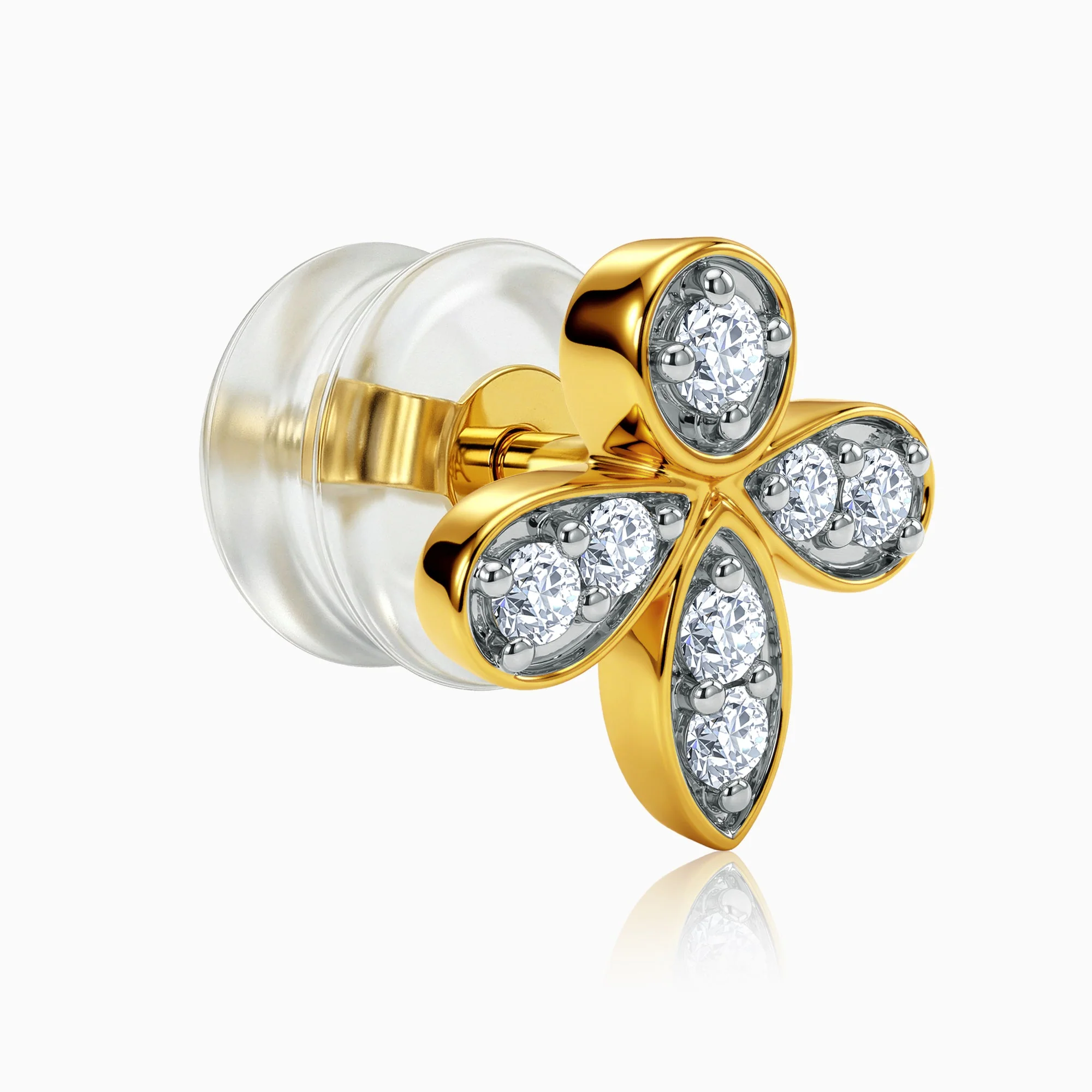 Gold Luna Spark Lab Grown Diamond Earrings - Image 4