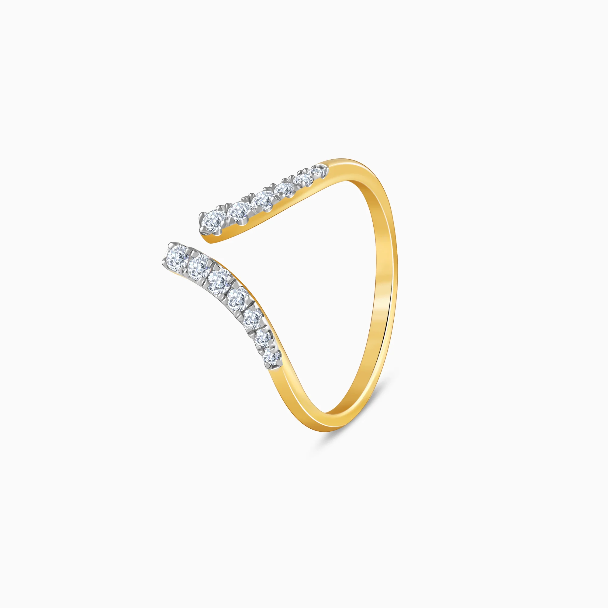 Gold Lunara Lab Grown Diamond Vanki Ring - Image 4