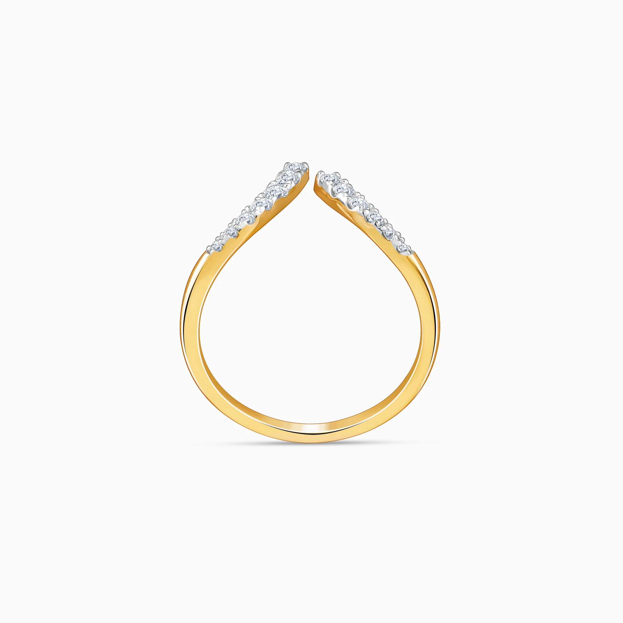 Gold Lunara Lab Grown Diamond Vanki Ring - Image 5