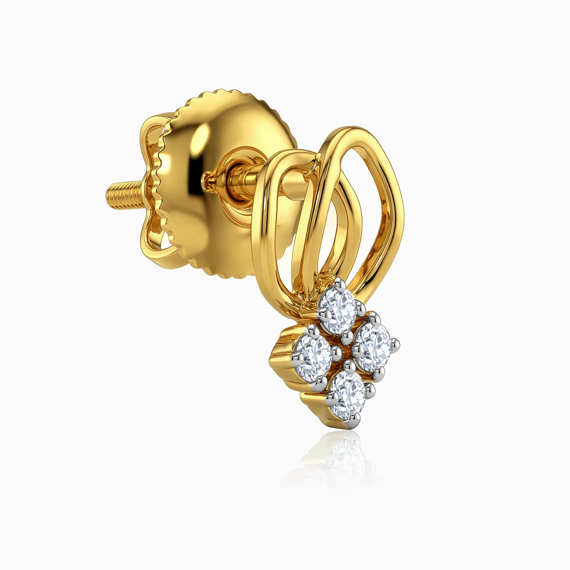Gold Luv Lab Grown Diamond Studs - Image 4
