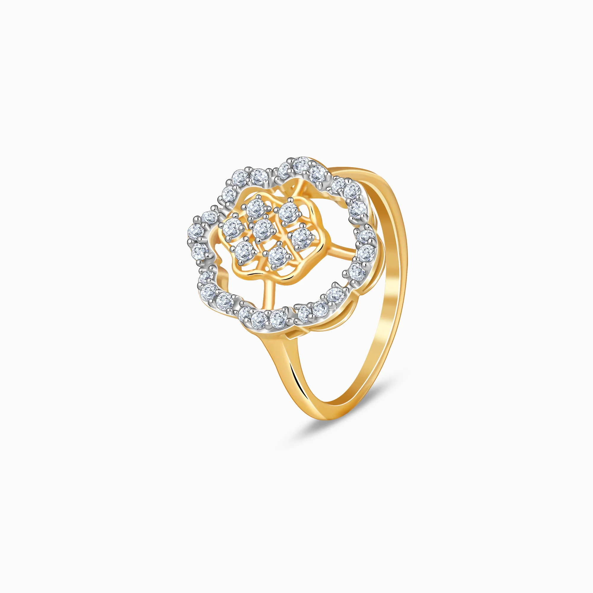 Gold Magna Florale Lab Grown Diamond Ring - Image 4