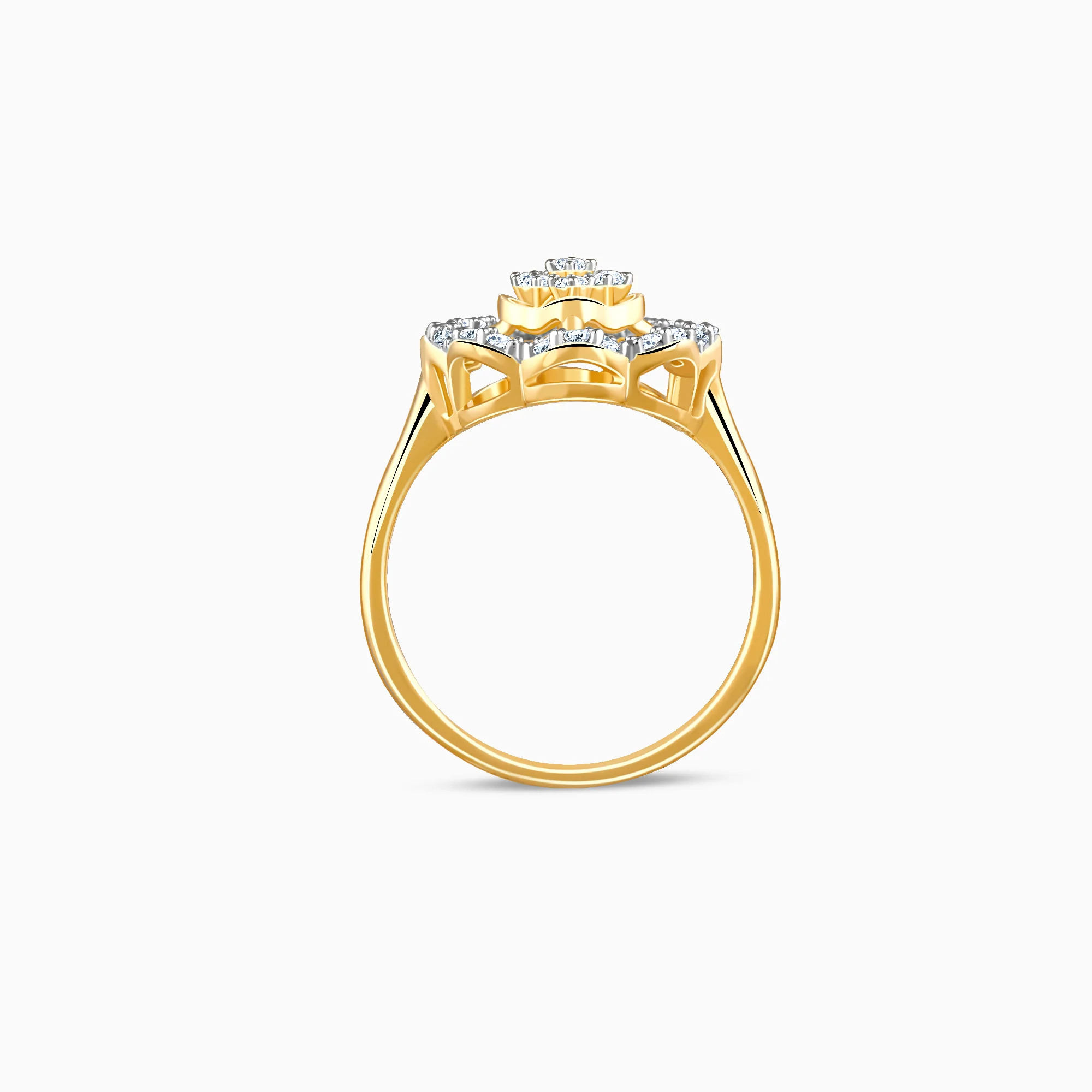 Gold Magna Florale Lab Grown Diamond Ring - Image 5