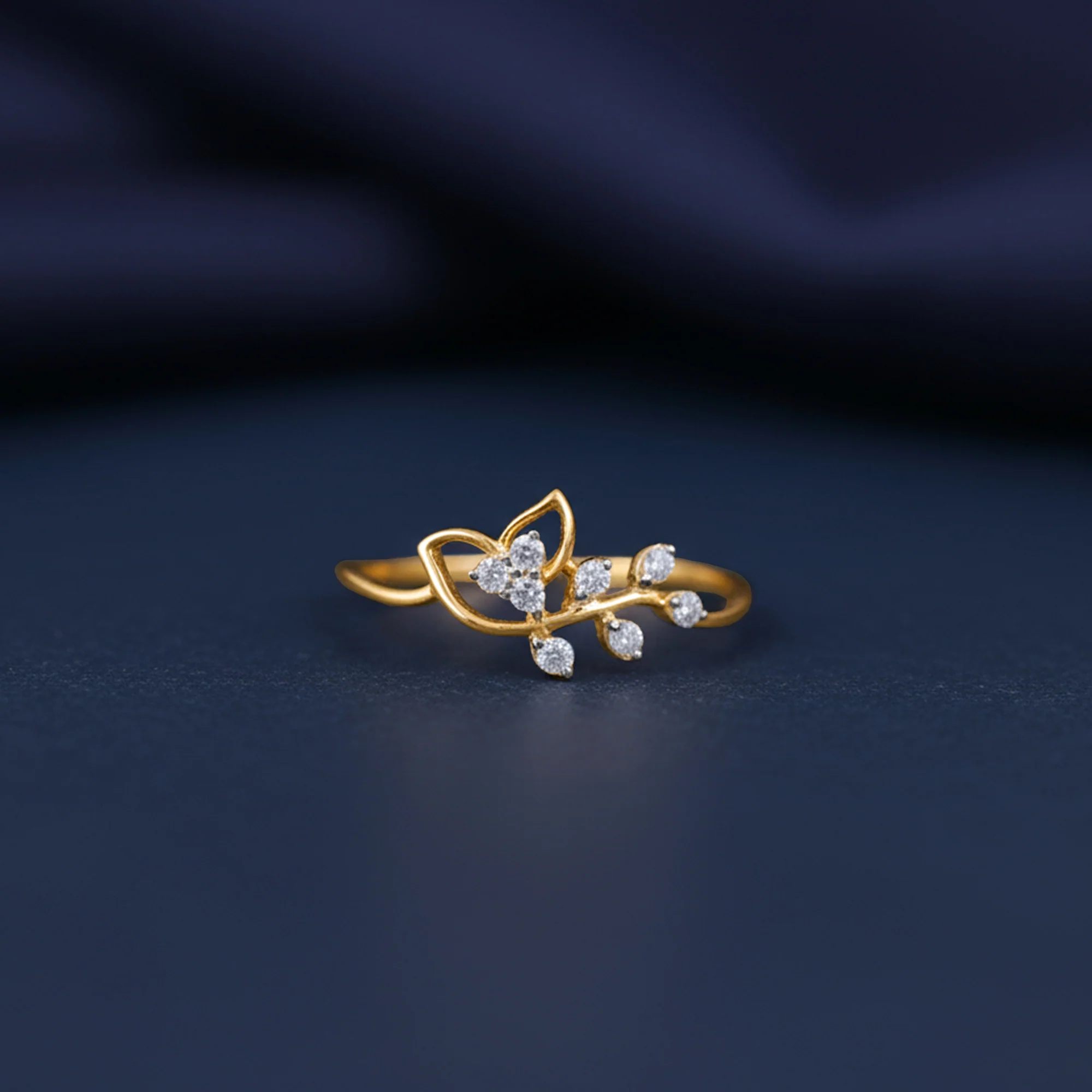 Gold Magnificent Petals Lab Grown Diamond Ring - Image 2