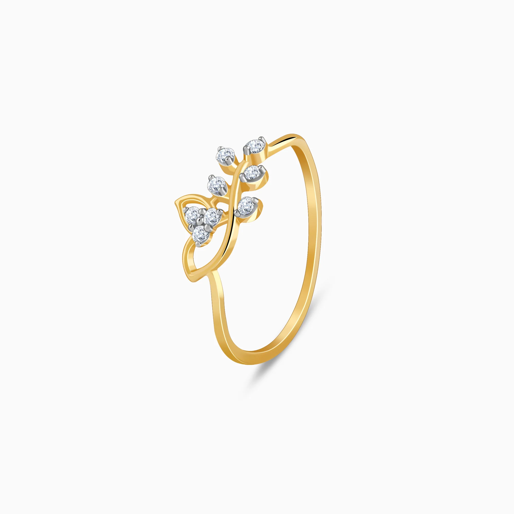 Gold Magnificent Petals Lab Grown Diamond Ring - Image 4