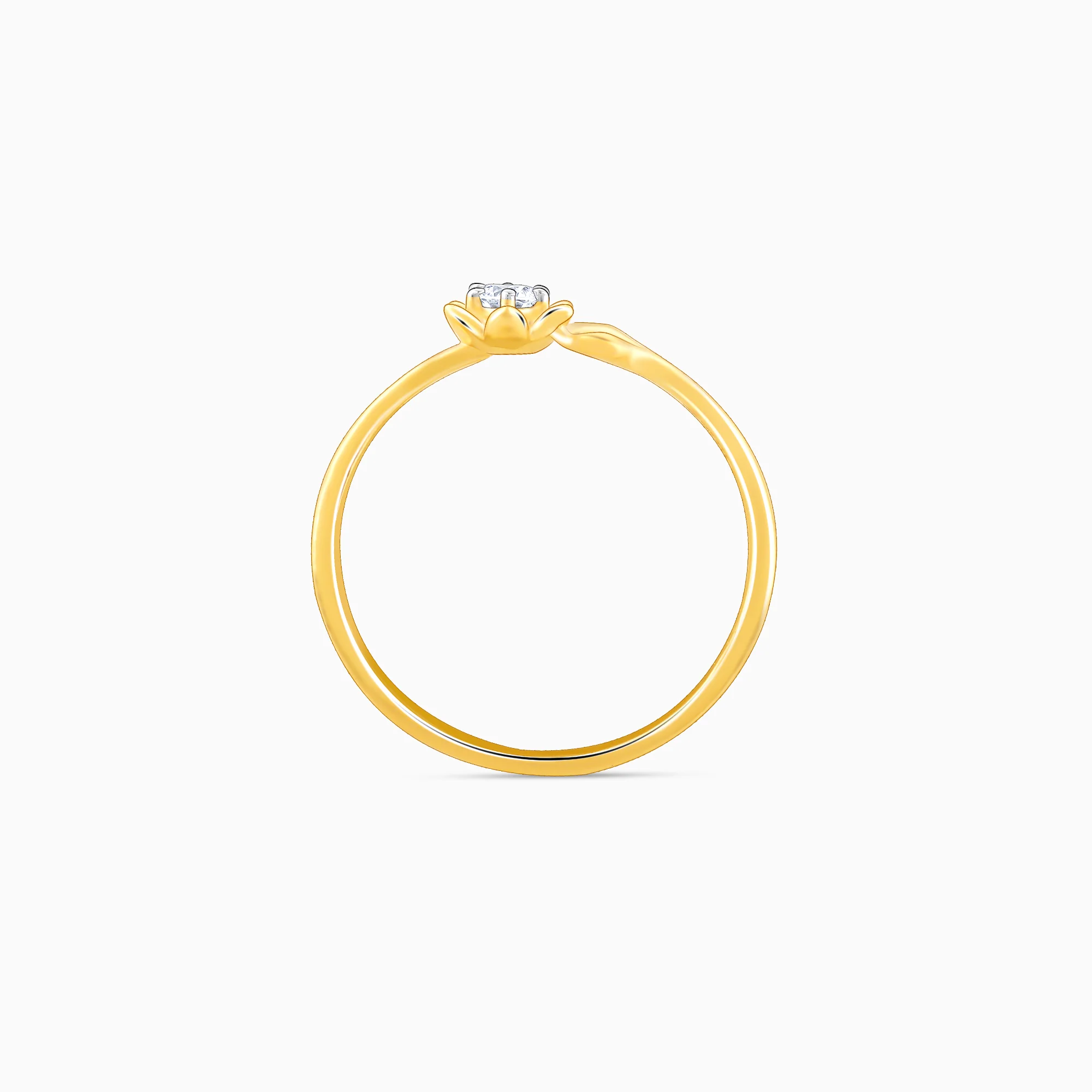 Gold Magnolia Diamond Ring - Image 5