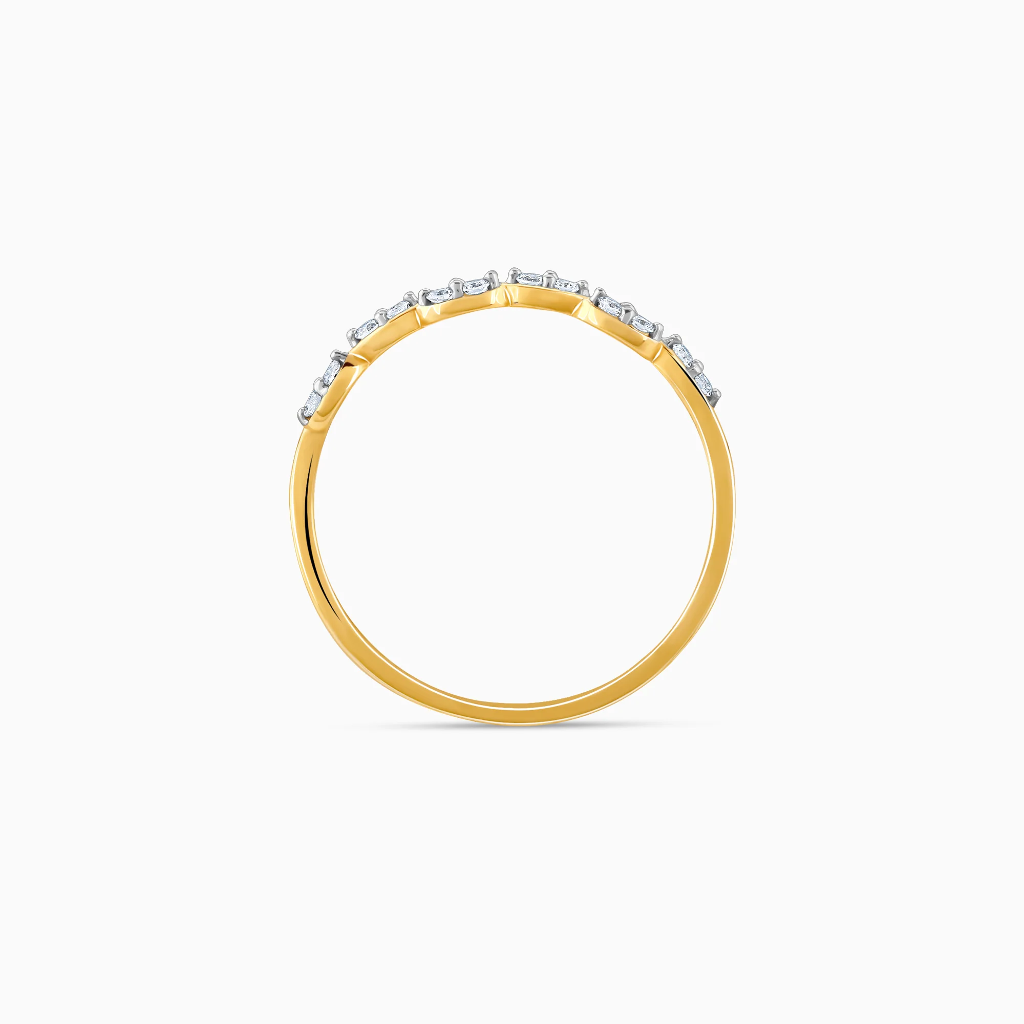 Gold Majestic Curves Lab Grown Diamond Ring (Size 12) - Image 5