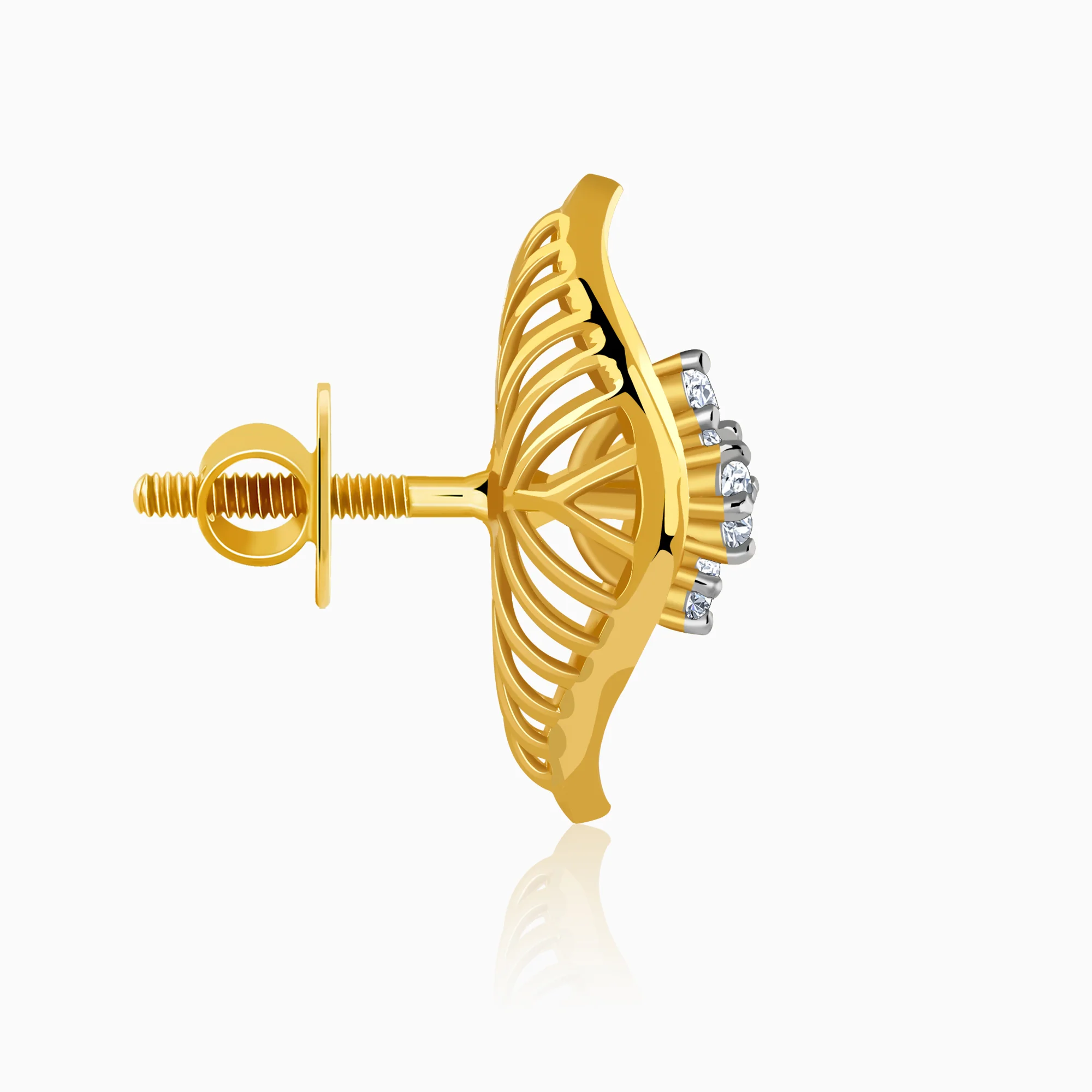Gold Maquie Lab Grown Diamond Earrings - Image 5