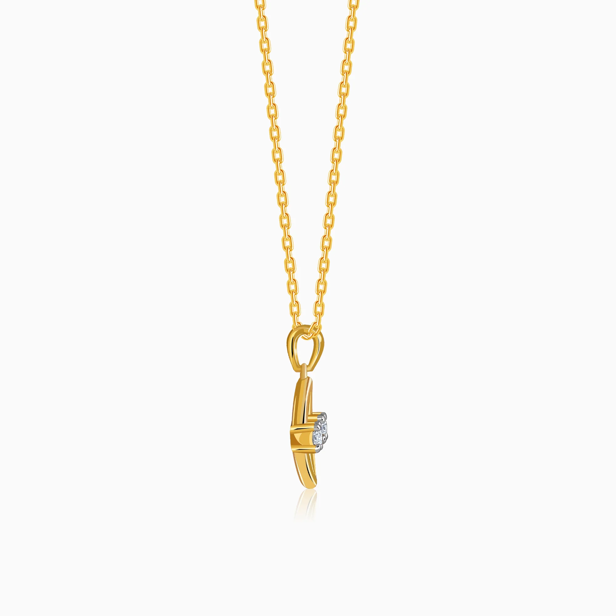 Gold Marquise Gleam Lab Grown Diamond Pendant - Image 5