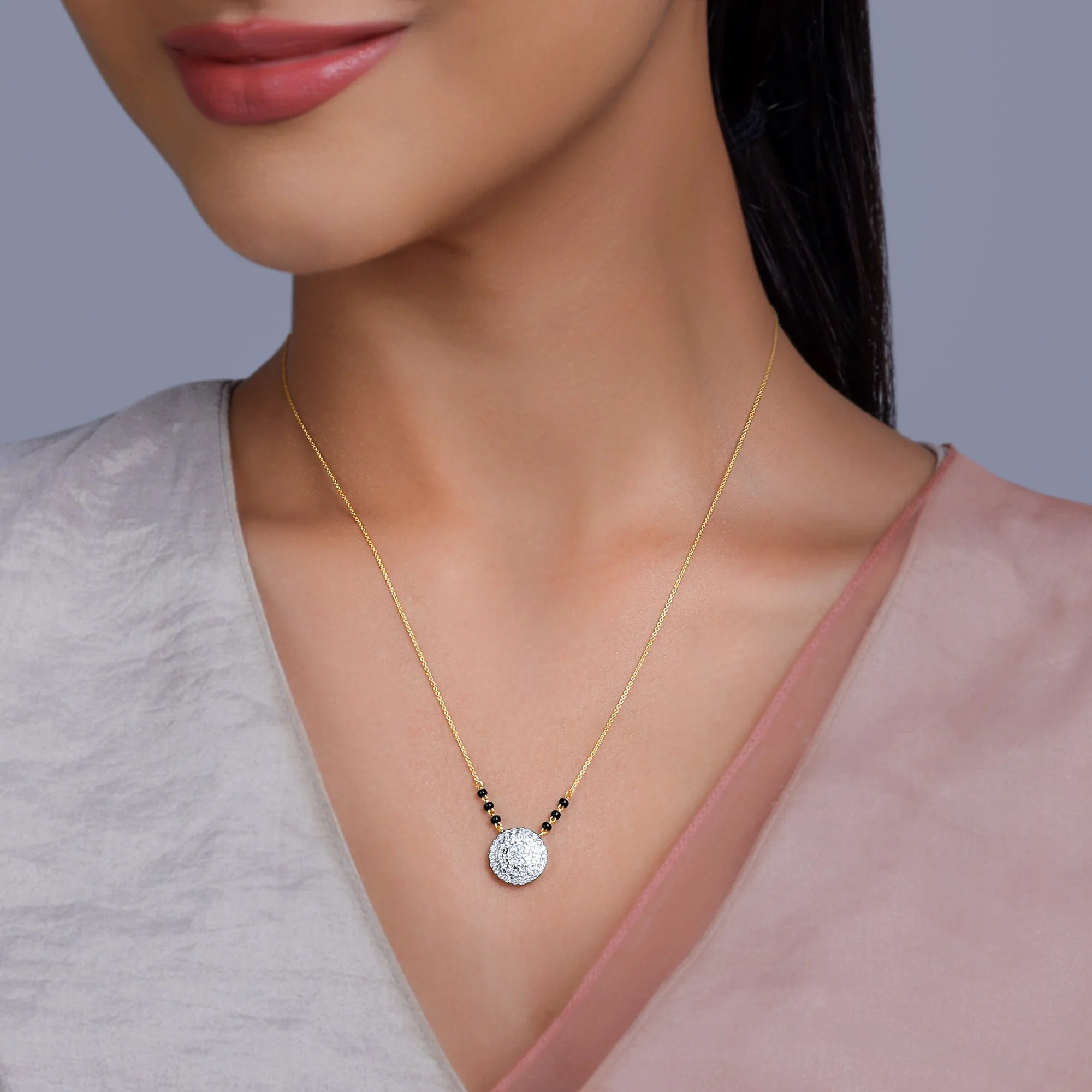 Gold Megha Diamond Mangalsutra - Image 3