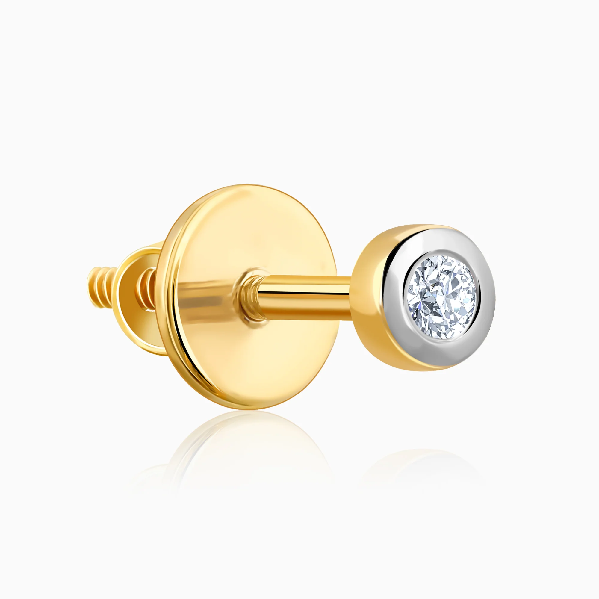 Gold Mimo Lab Grown Diamond Stud Earrings - Image 4