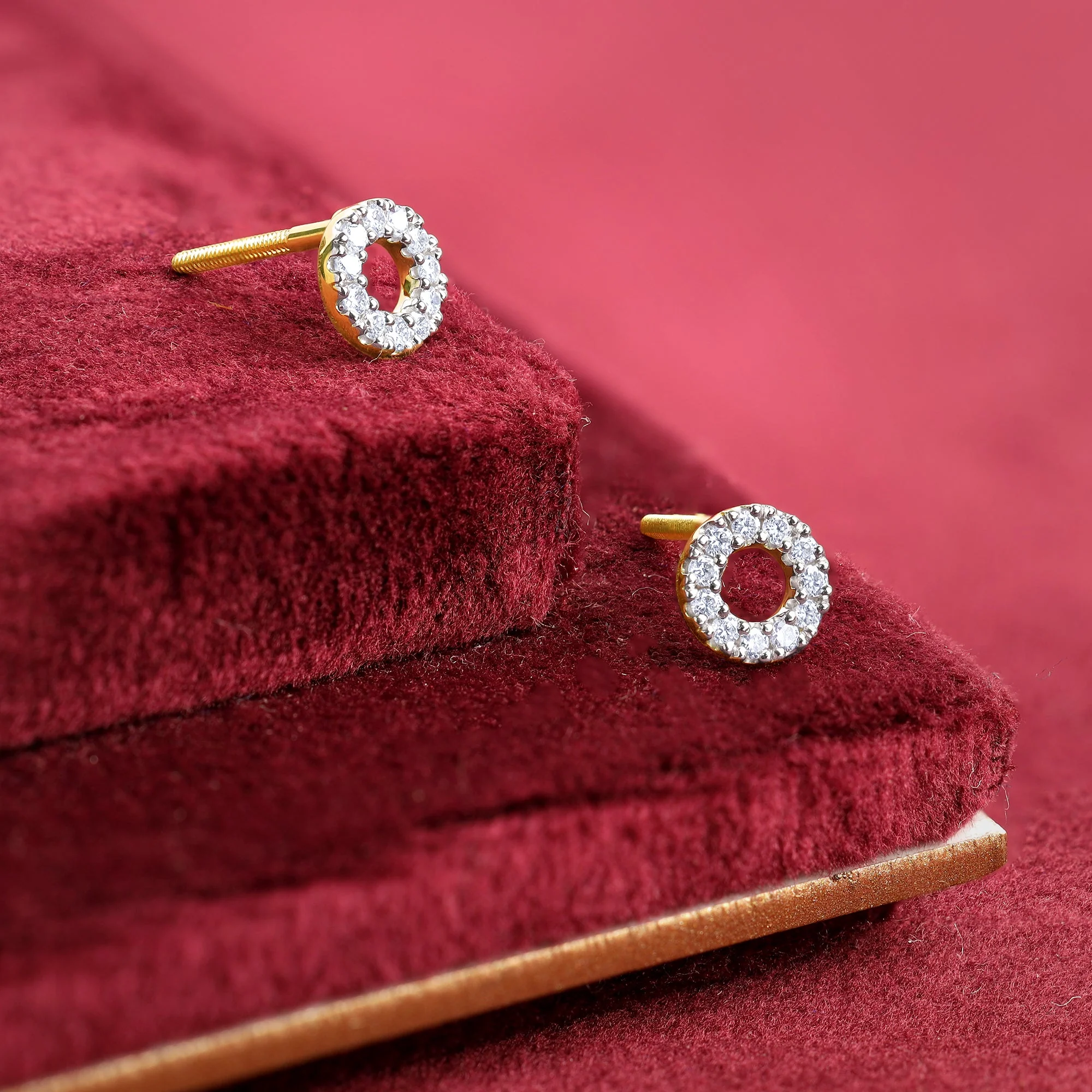 Gold Mini Orbit Lab Grown Diamond Studs - Image 2