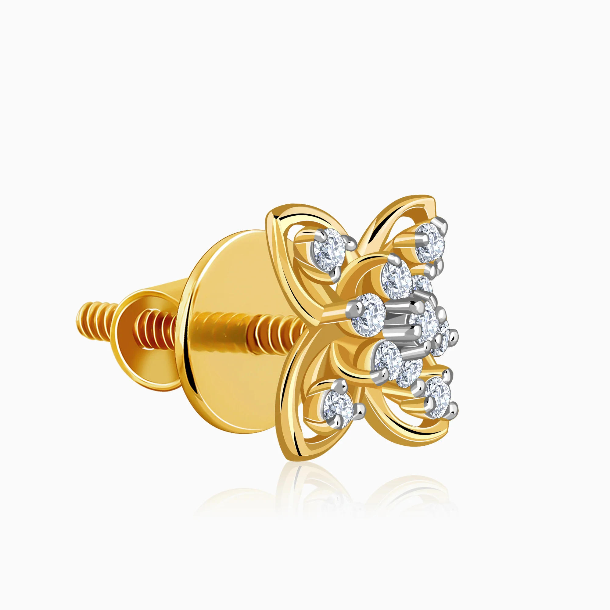 Gold Mirelle Lab Grown Diamond Earrings - Image 4