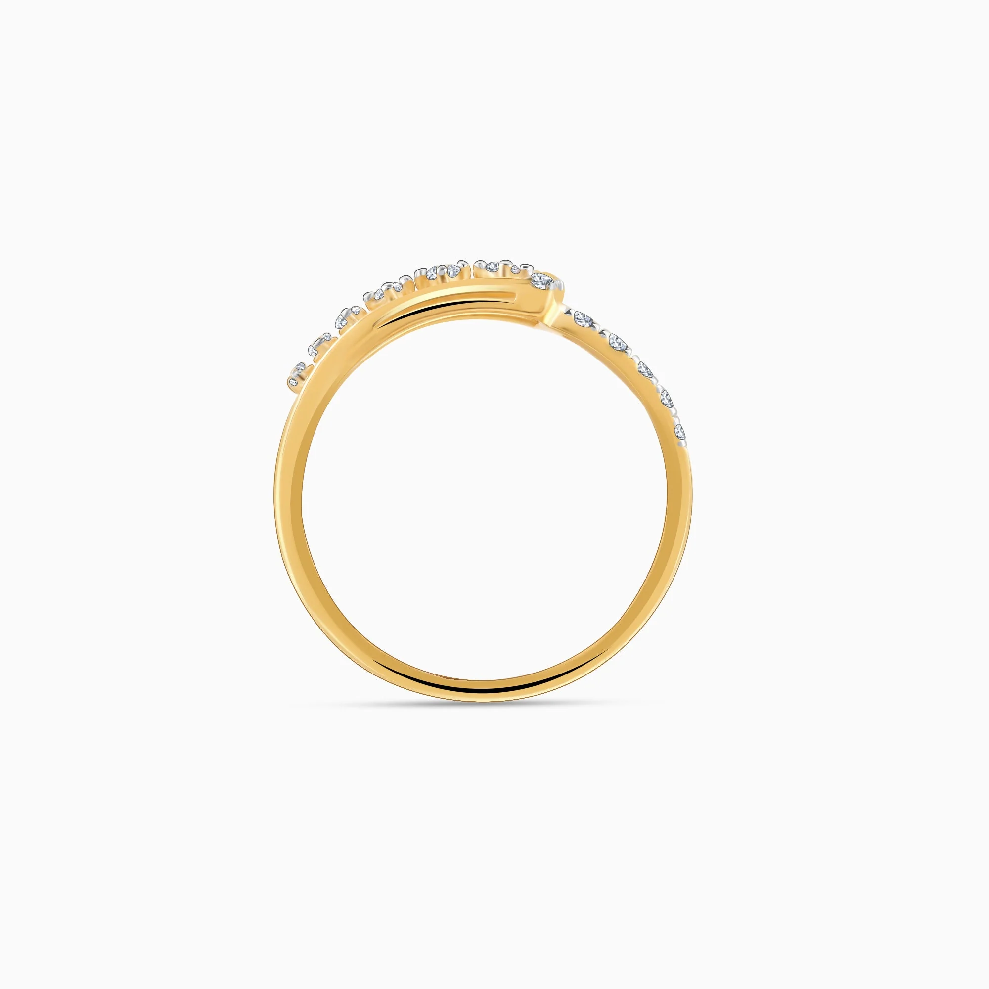 Gold Modern Mosaic Diamond Ring - Image 5