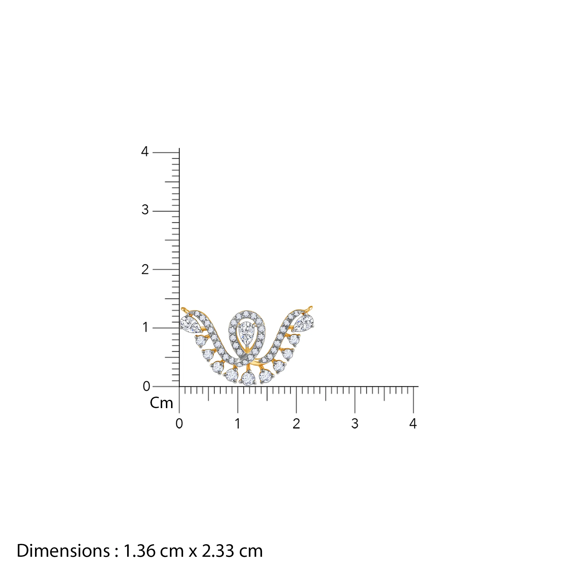 Gold Monica Lab Grown Diamond Mangalsutra - Image 4