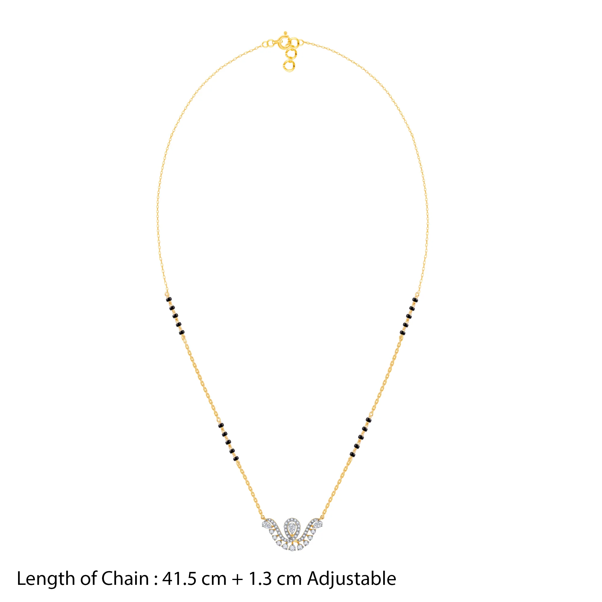 Gold Monica Lab Grown Diamond Mangalsutra - Image 5