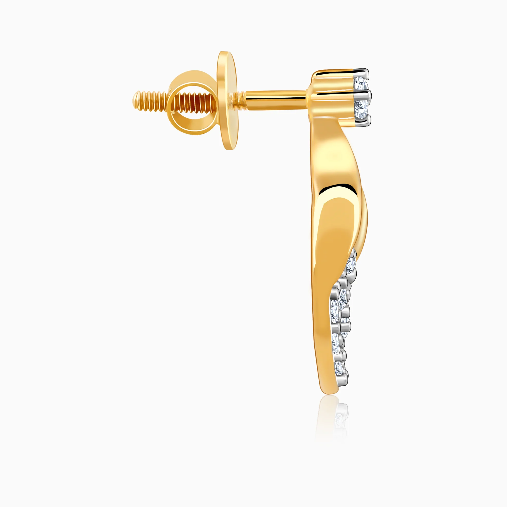 Gold Moonbeam Diamond Earrings - Image 5
