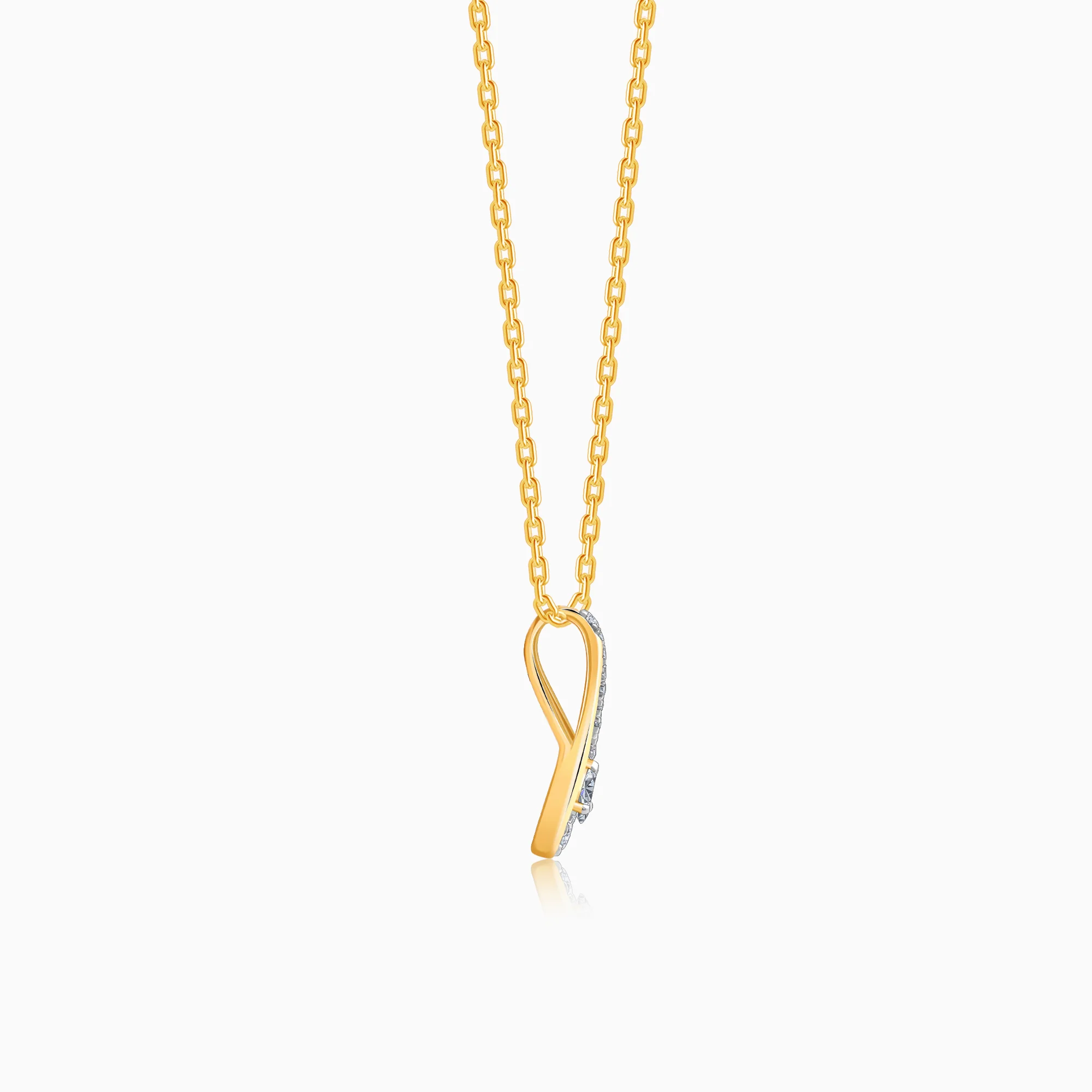 Gold Morning Driblet Lab Grown Diamond Pendant - Image 5