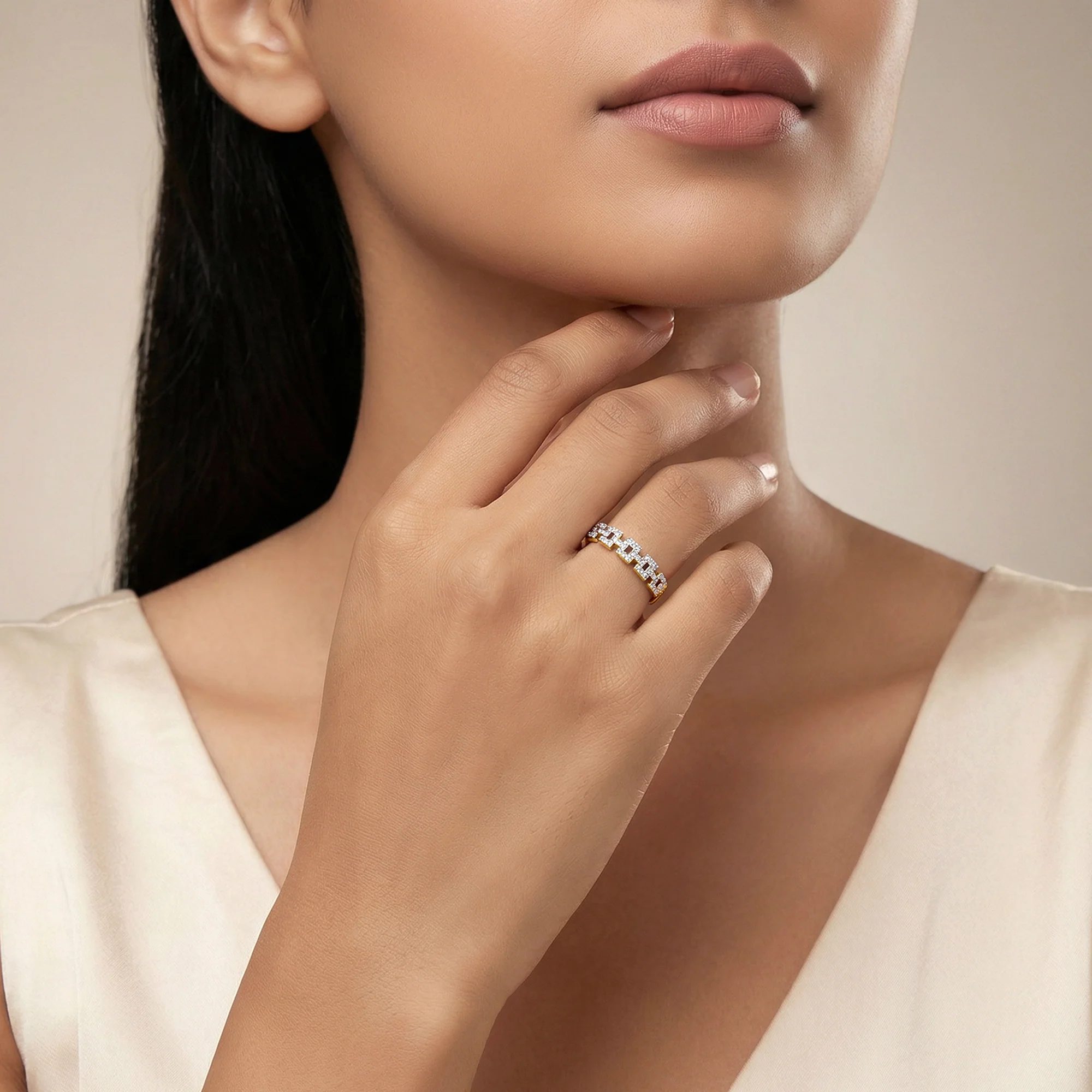 Gold Nexus Lab Grown Diamond Ring (Size 12) - Image 3
