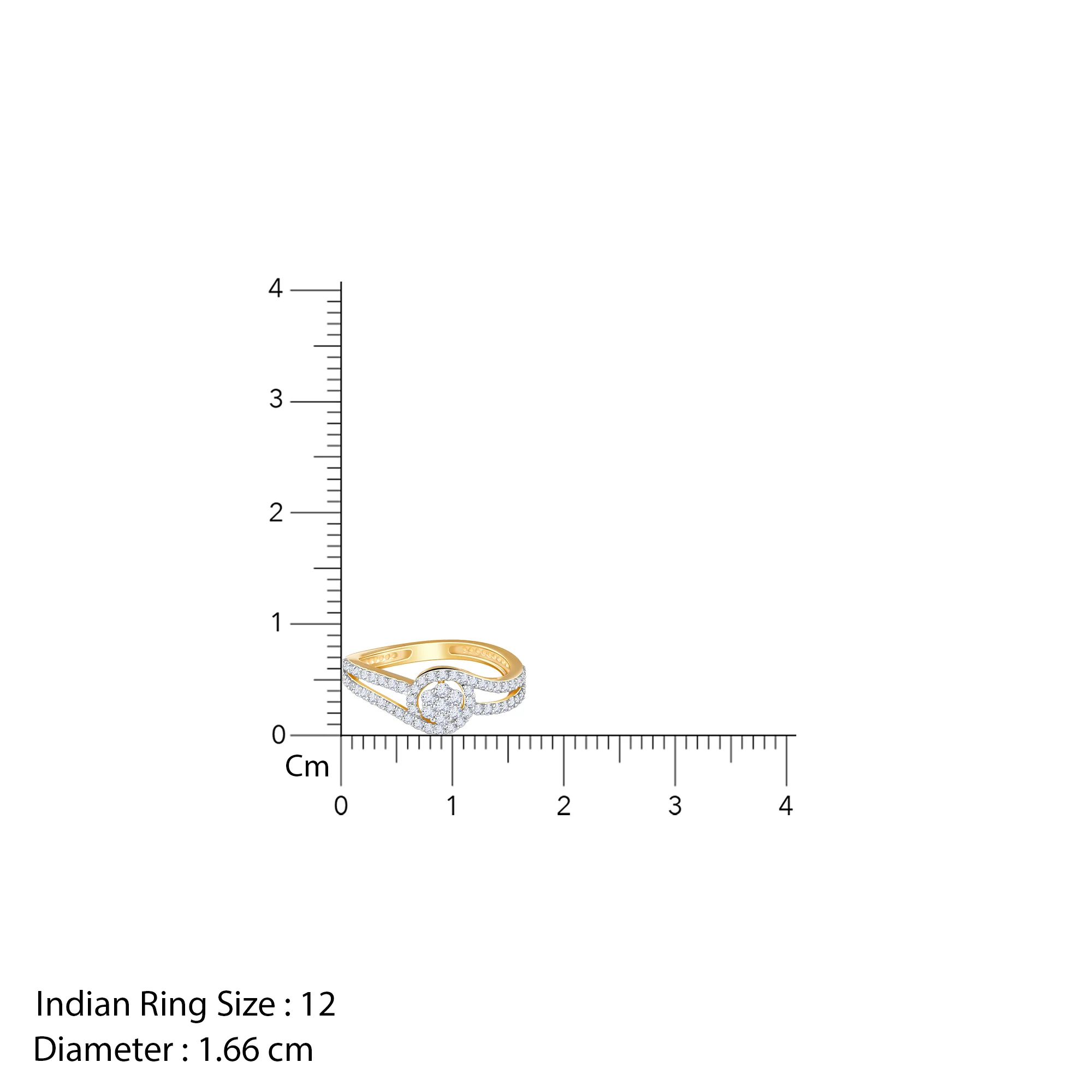 Gold Nigella Cluster Lab Grown Diamond Ring - Image 6