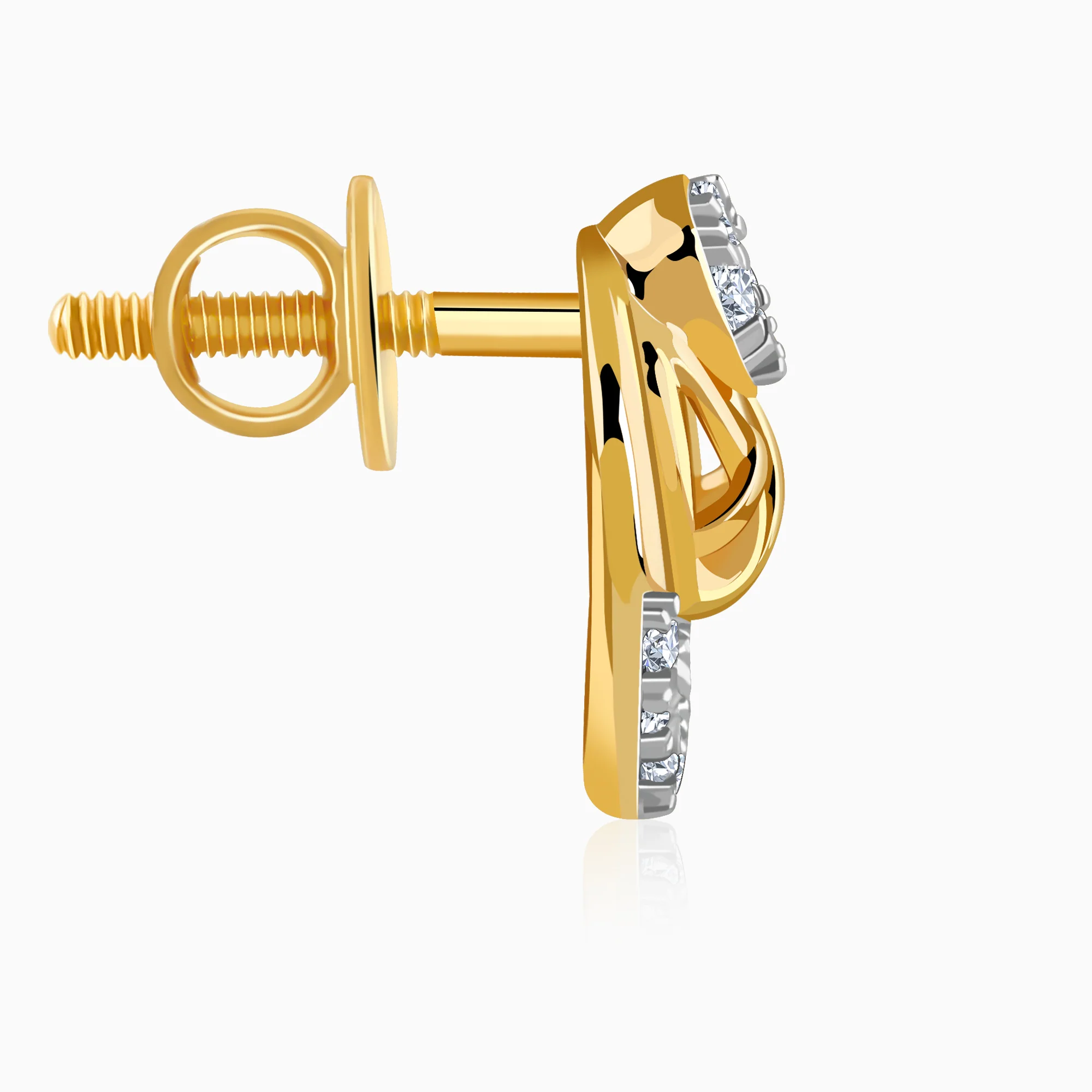 Gold Nightfall Circle Lab Grown Diamond Earrings - Image 5