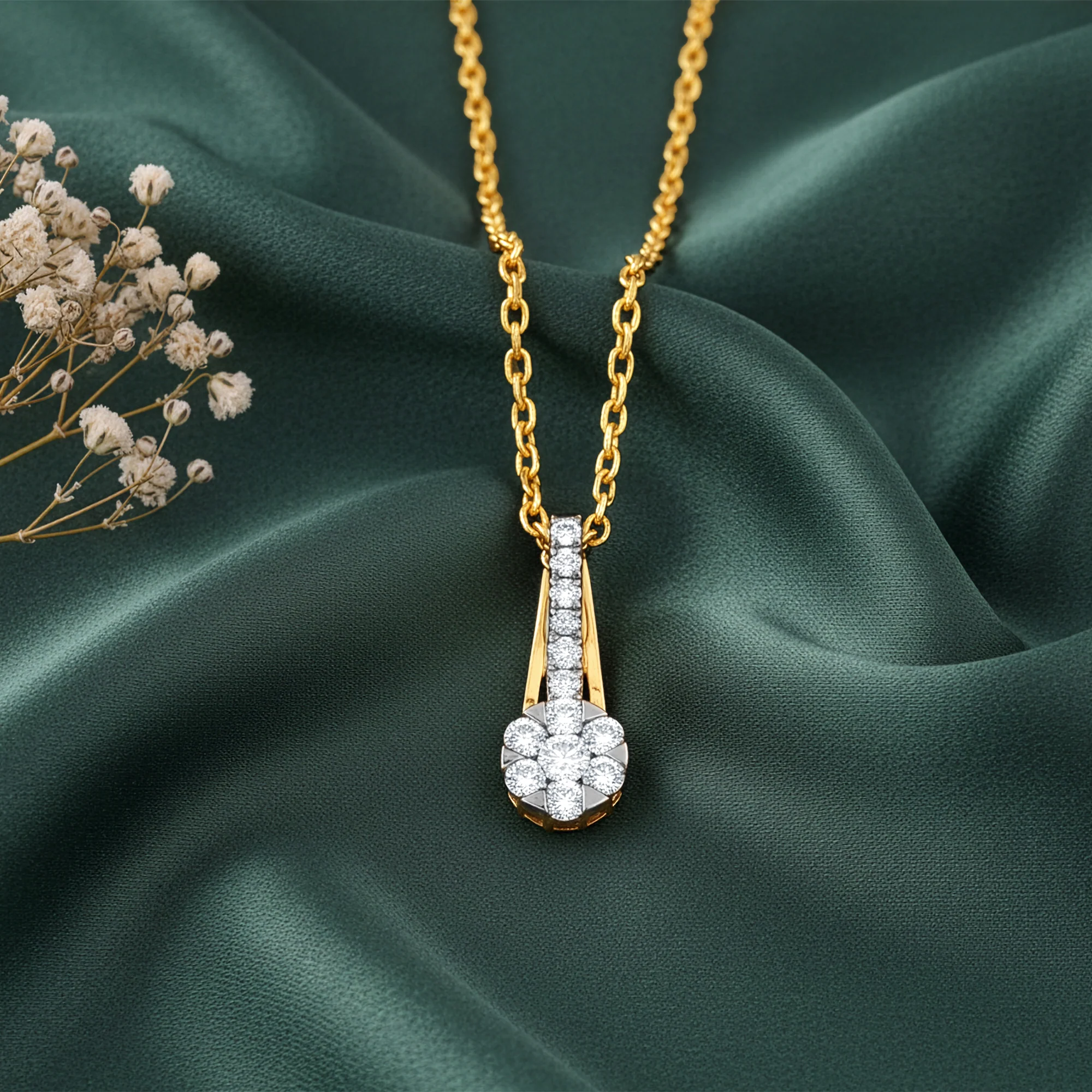 Gold Novara Lab Grown Diamond Pendant - Image 2