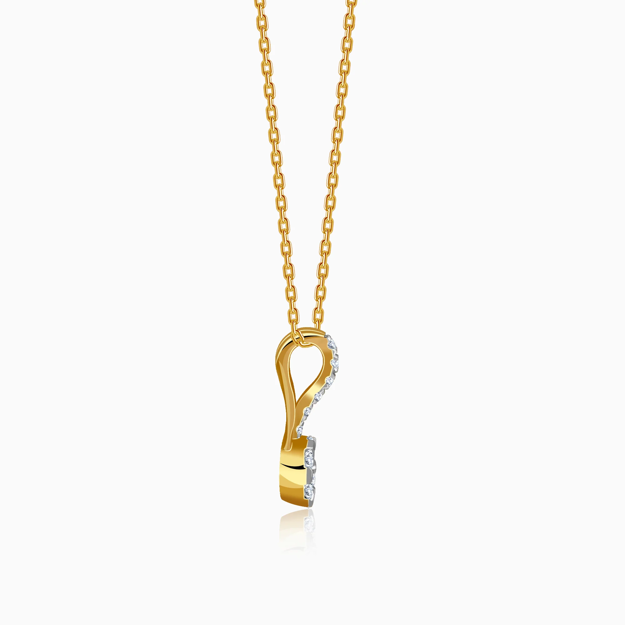 Gold Novara Lab Grown Diamond Pendant - Image 5