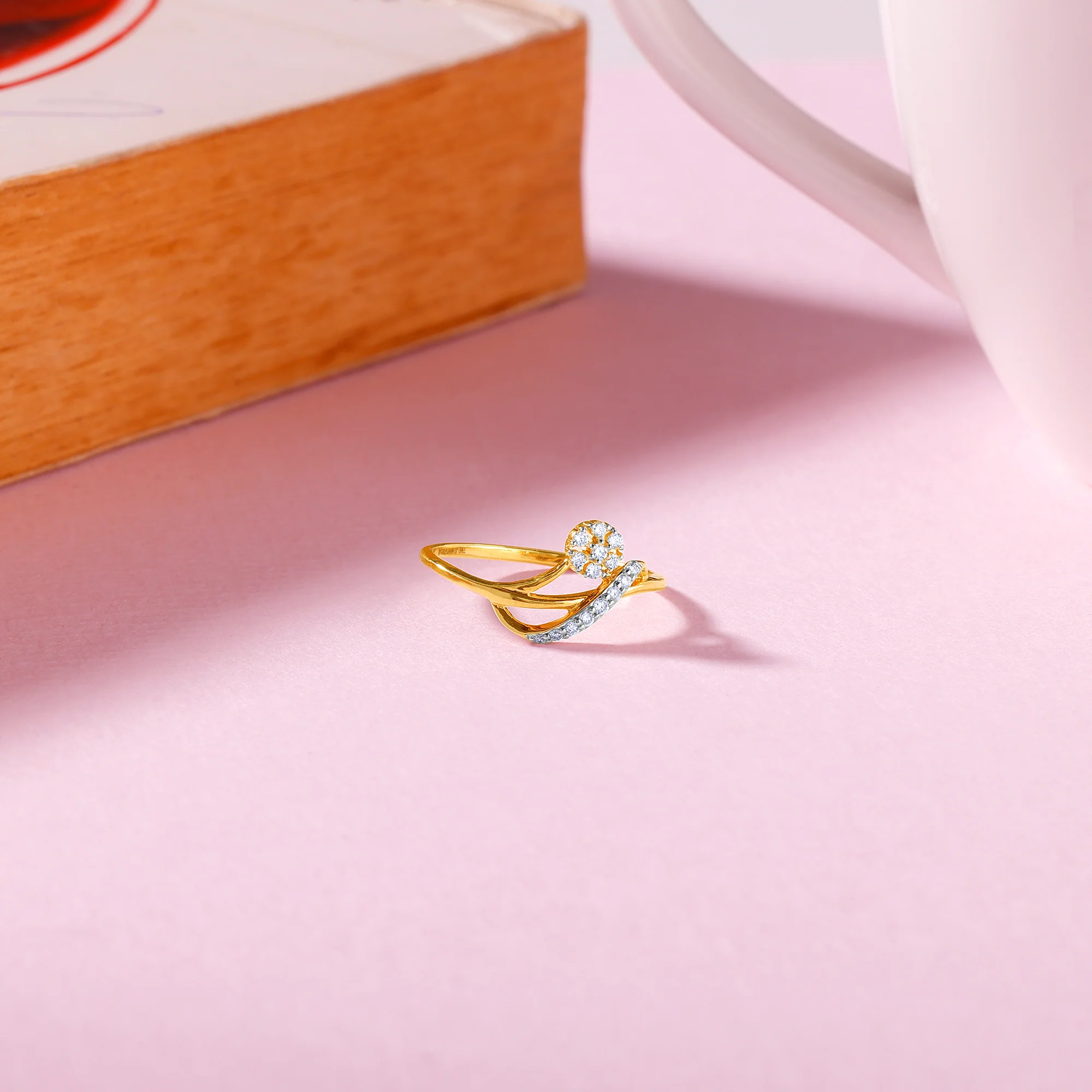 Gold Ocean's Flow Diamond Ring - Image 2