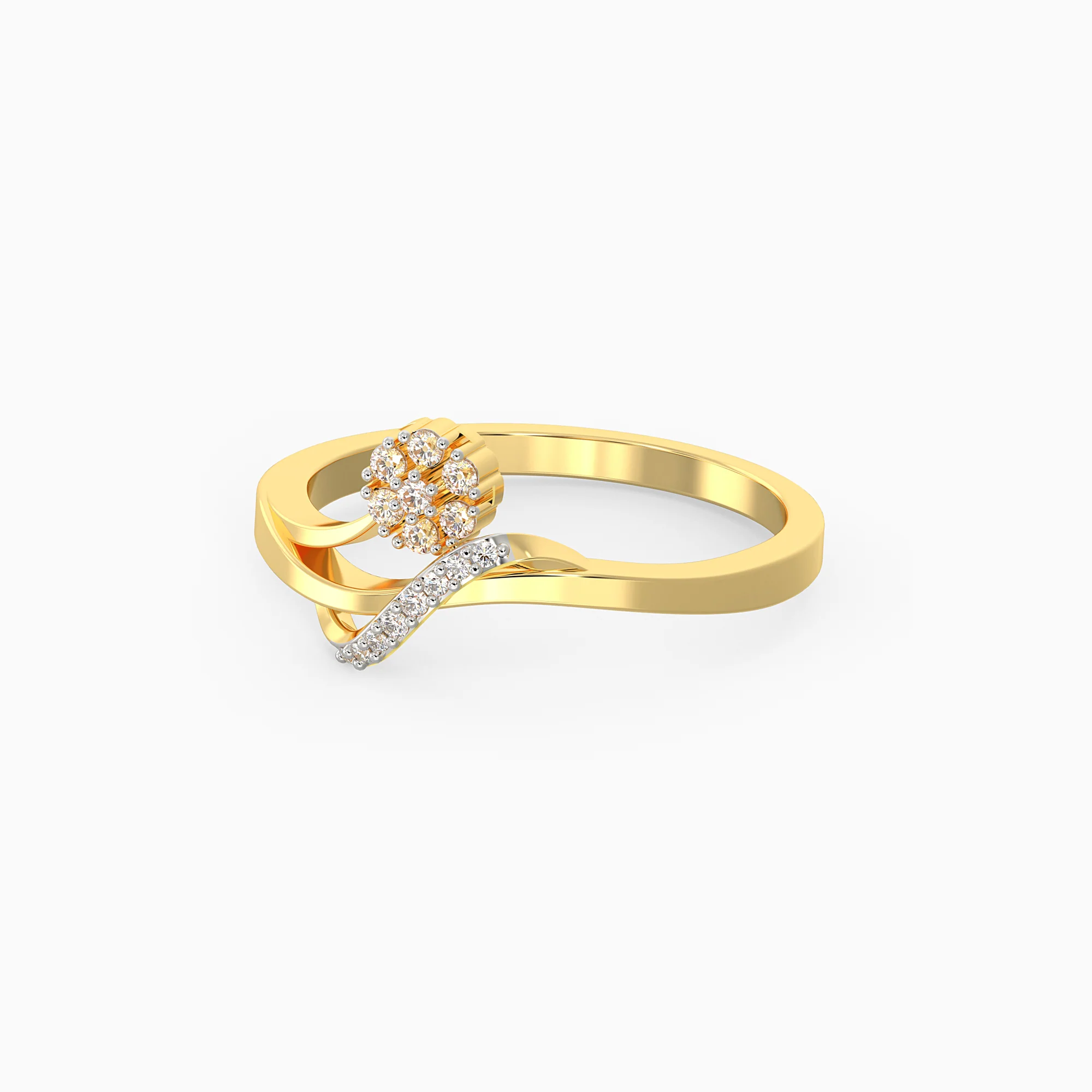 Gold Ocean's Flow Diamond Ring - Image 4