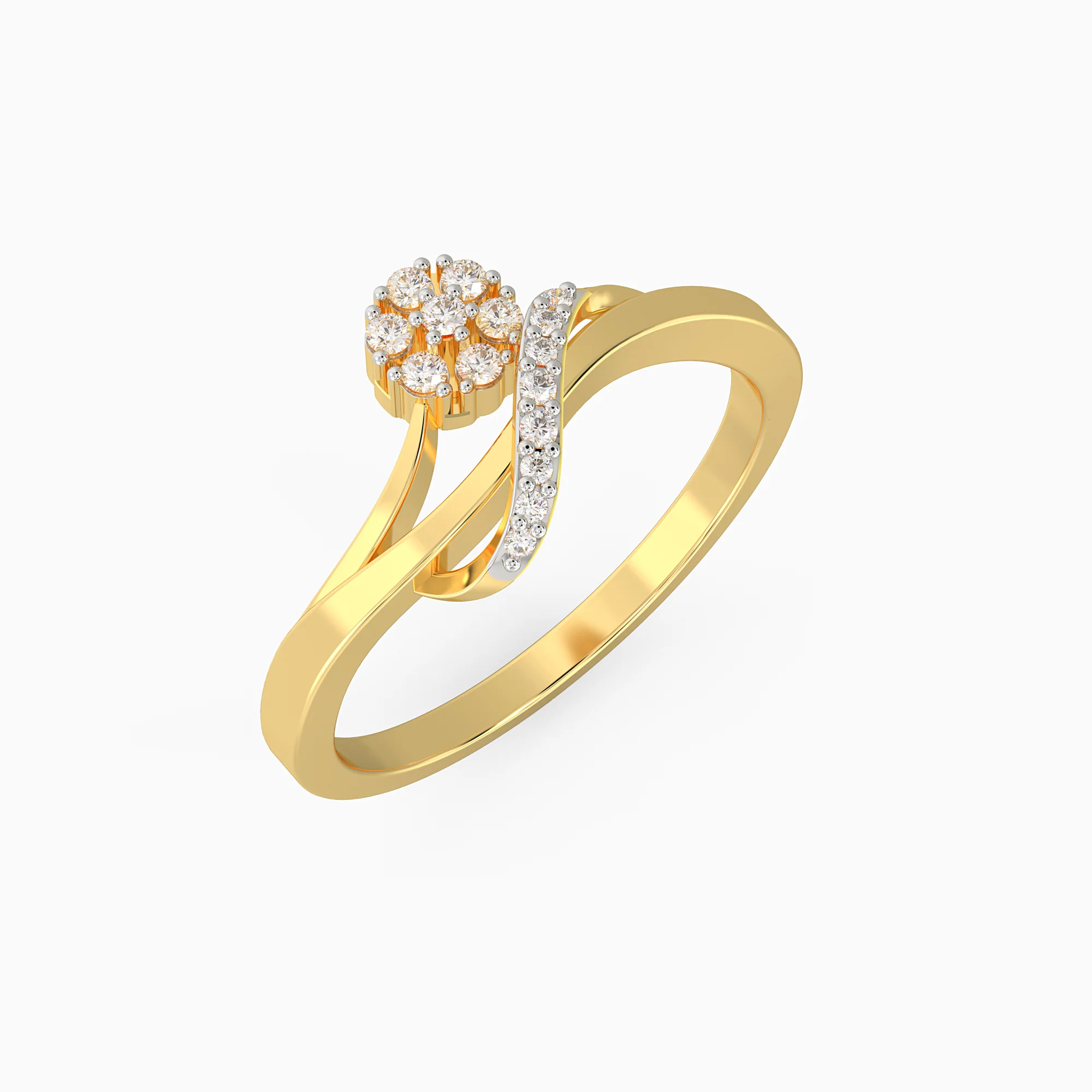 Gold Ocean's Flow Diamond Ring - Image 5