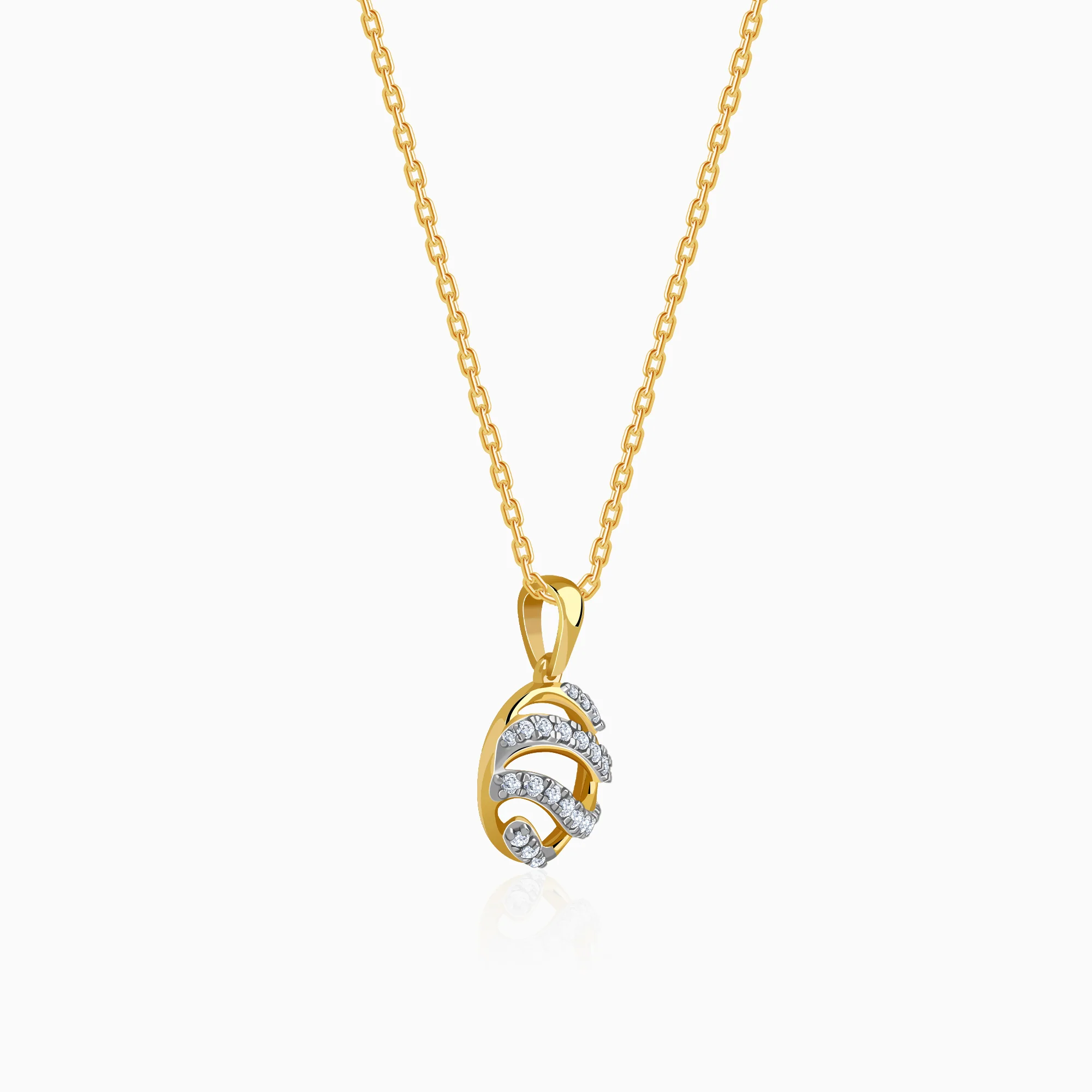 Gold Orbelle Lab Grown Diamond Pendant - Image 4