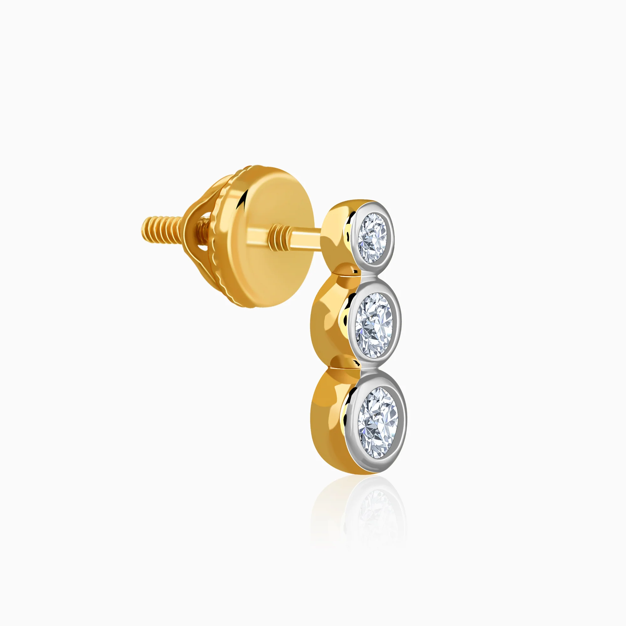 Gold Orvya Lab Grown Diamond Earrings - Image 4