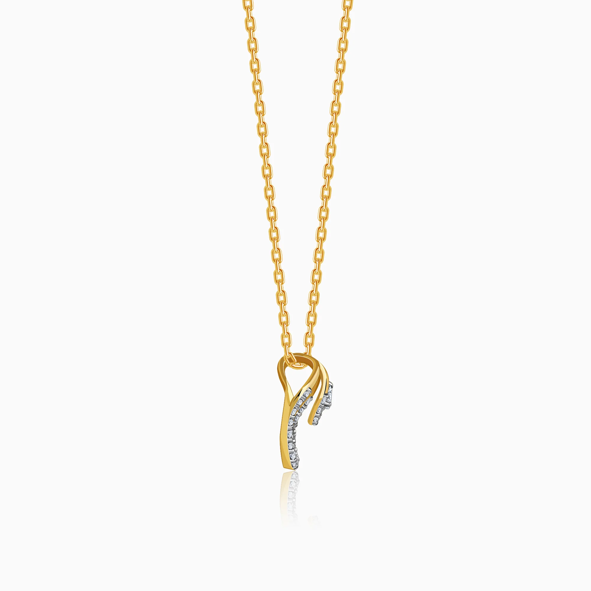 Gold Oval Aura Lab Grown Diamond Pendant - Image 5