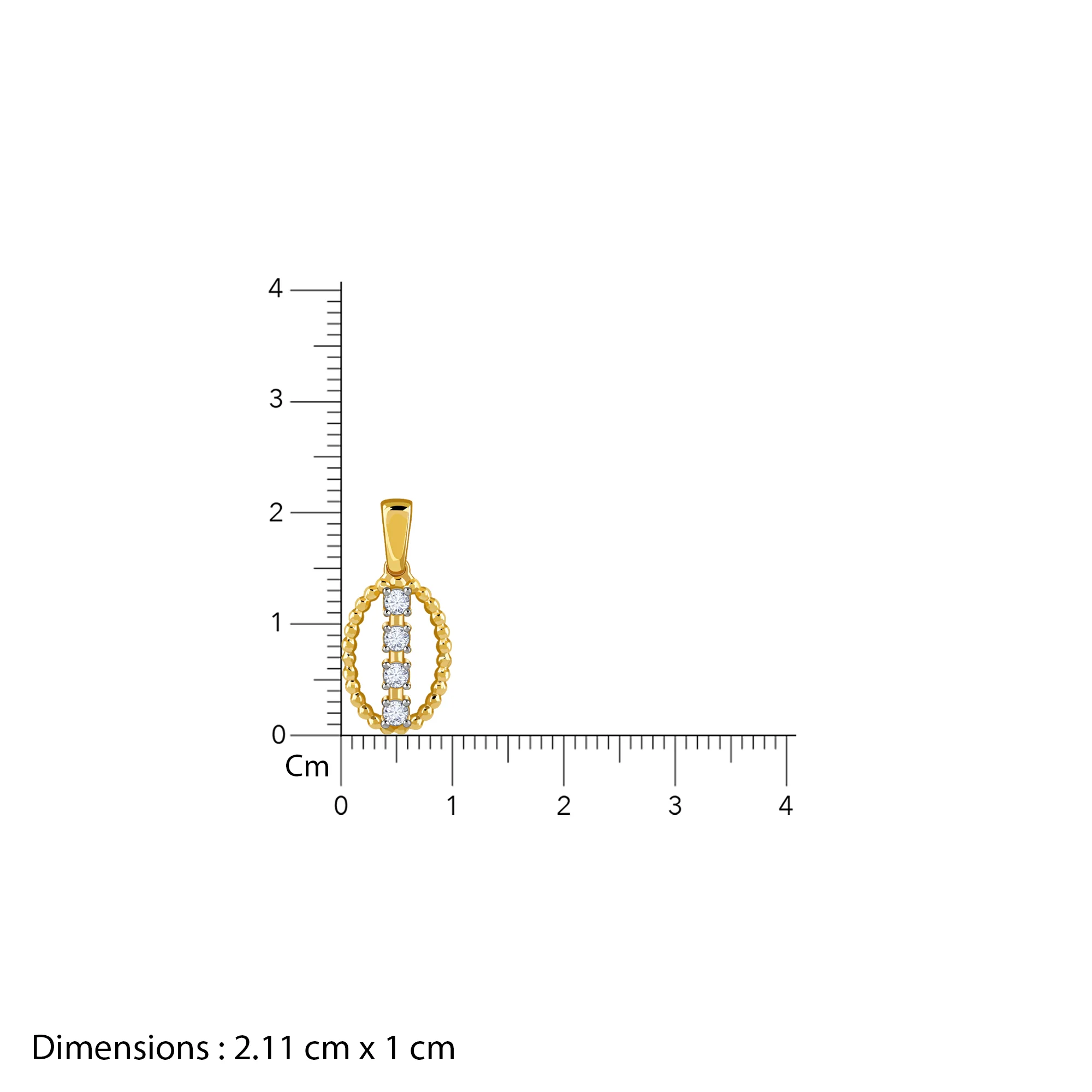 Gold Oval Shine Lab Grown Diamond Pendant - Image 6