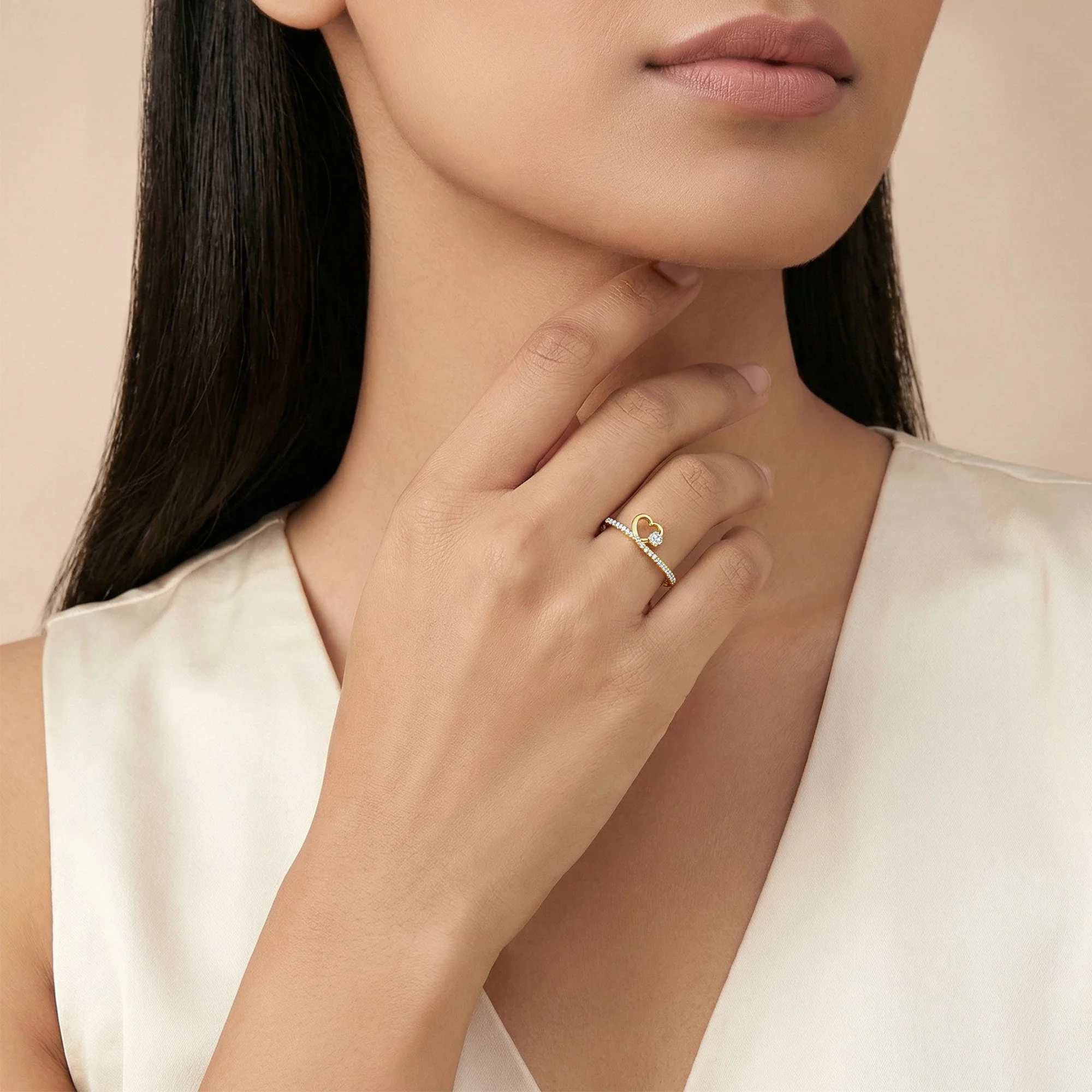 Gold Passionate Love Lab Grown Diamond Ring (Size 12) - Image 3